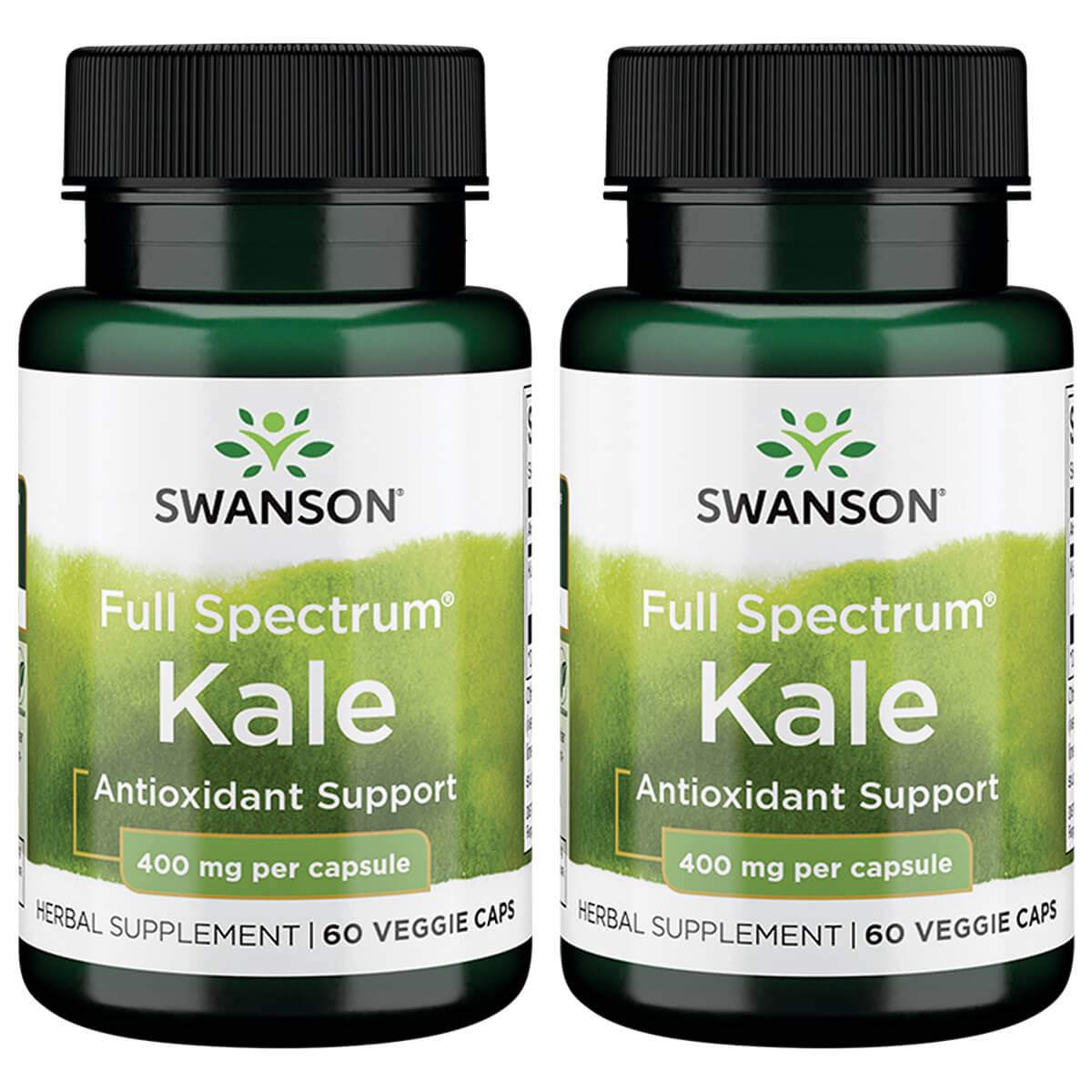 Swanson Premium Full Spectrum Kale 2 Pack Vitamin 400 mg 60 Veg Caps