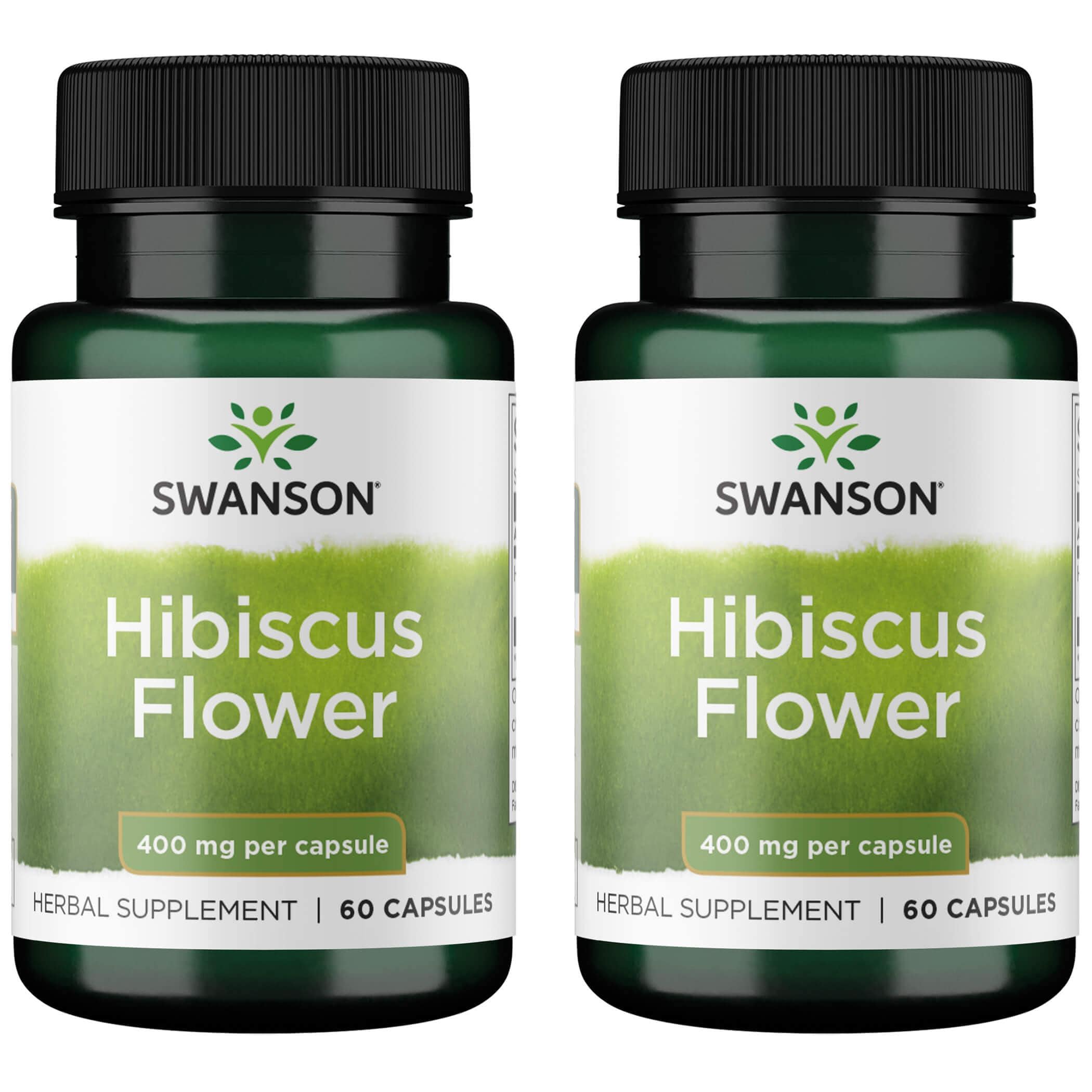 Swanson Premium Hibiscus Flower 2 Pack Vitamin 400 mg 60 Caps