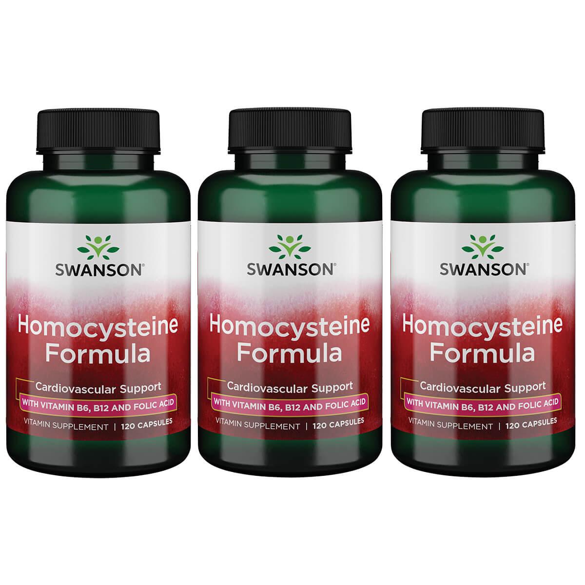 Swanson Premium Homocysteine Formula 3 Pack Vitamin 120 Caps