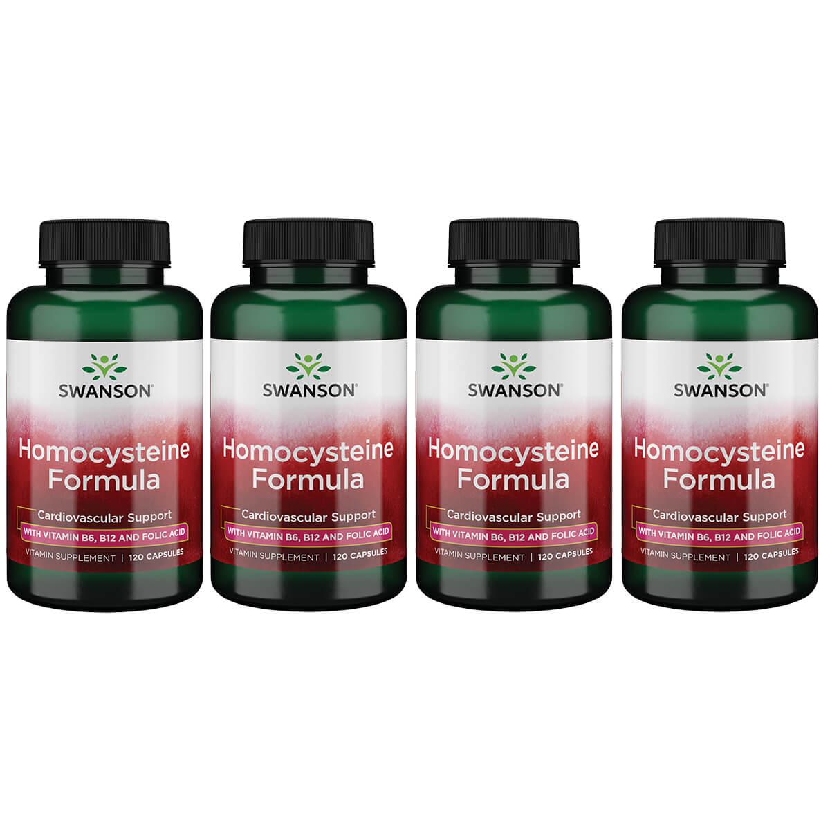 Swanson Premium Homocysteine Formula 4 Pack Vitamin 120 Caps