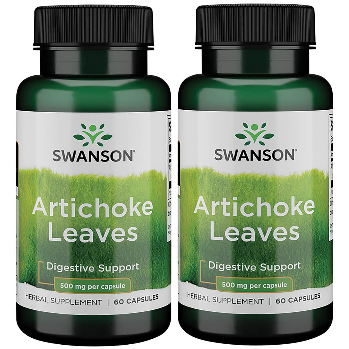 Swanson Premium Artichoke Leaves 2 Pack Vitamin 500 mg 60 Caps