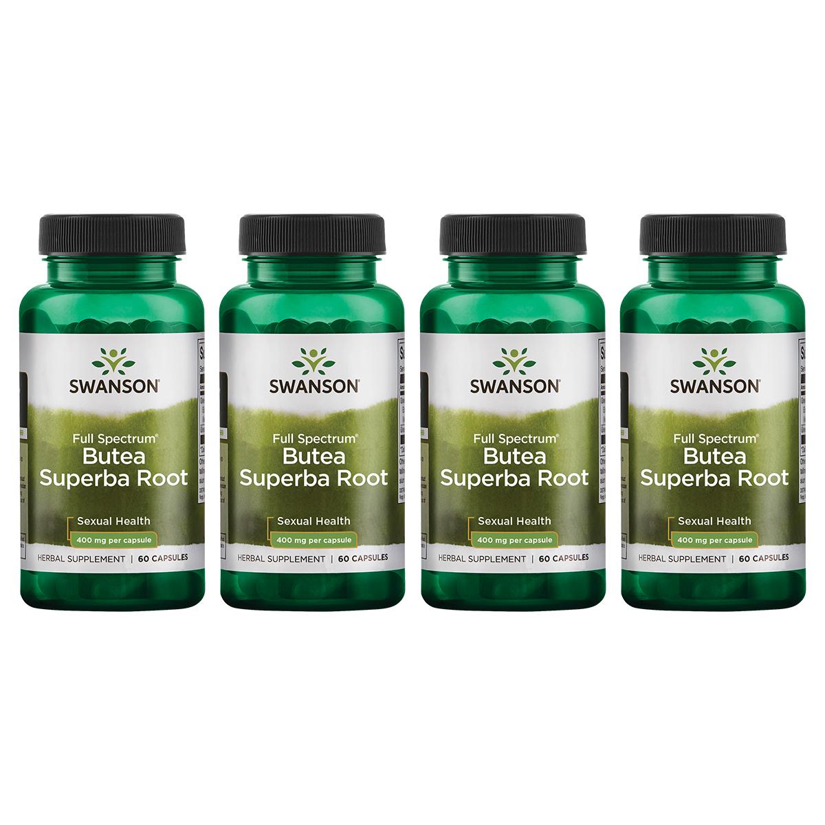 Swanson Premium Full Spectrum Butea Superba Root 4 Pack Vitamin 400 mg 60 Caps