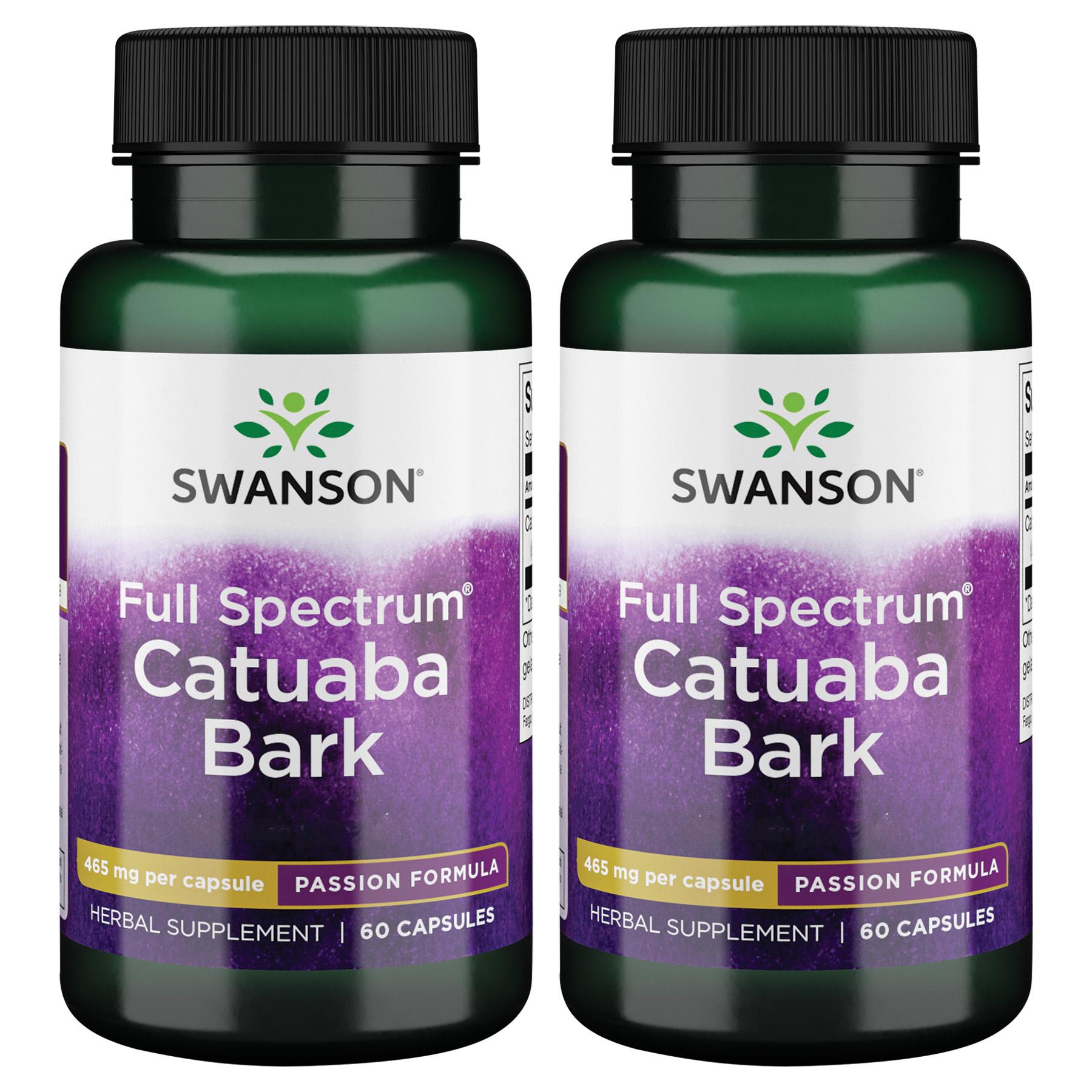 Swanson Premium Full Spectrum Catuaba Bark 2 Pack Vitamin 465 mg 60 Caps