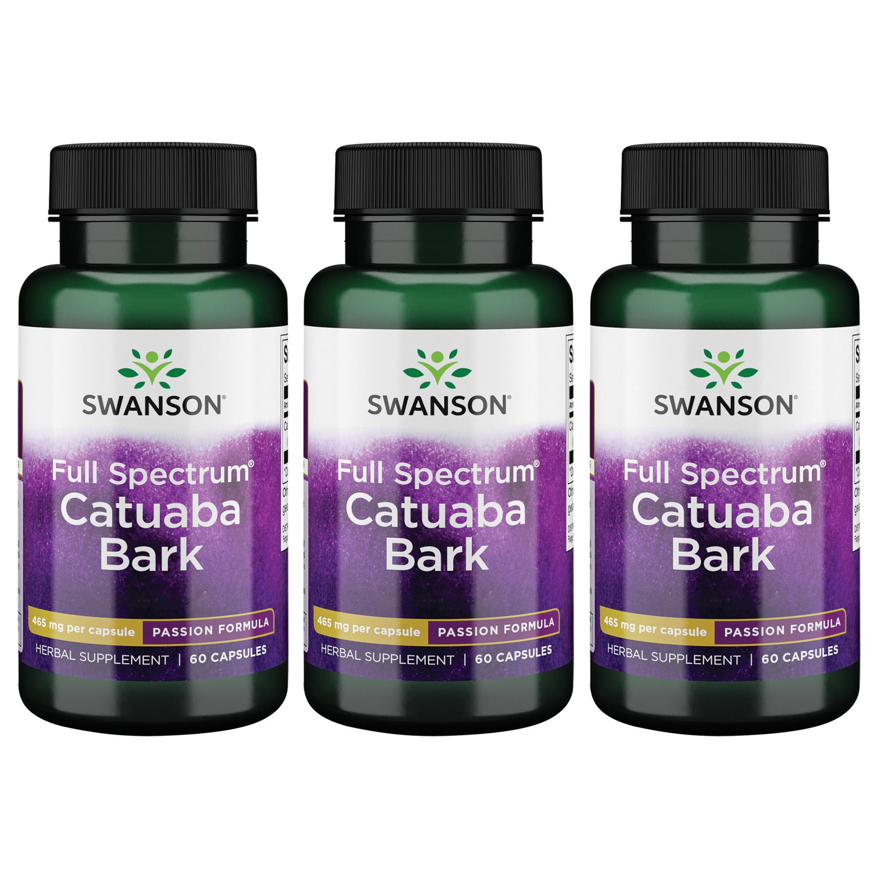 Swanson Premium Full Spectrum Catuaba Bark 3 Pack Vitamin 465 mg 60 Caps