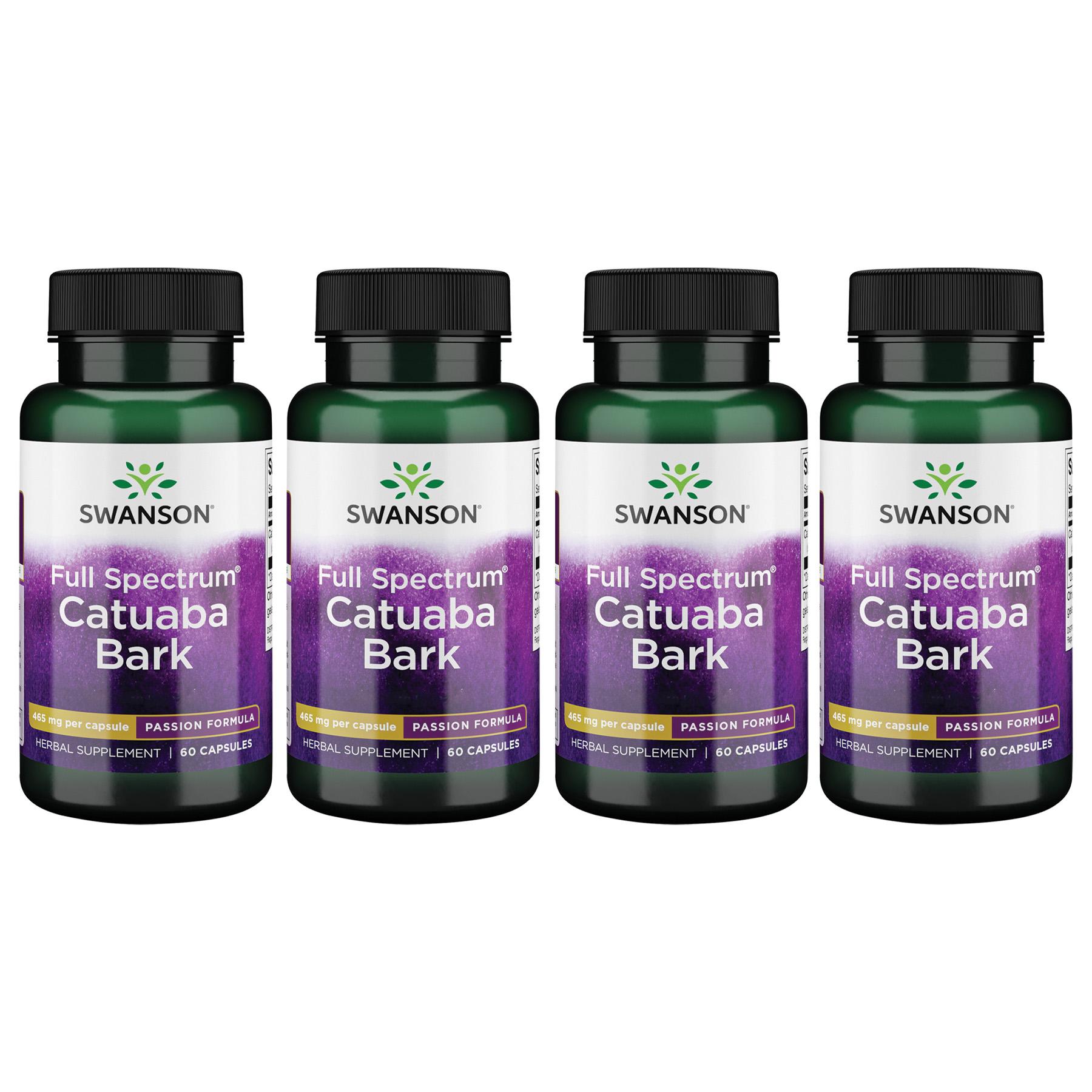 Swanson Premium Full Spectrum Catuaba Bark 4 Pack Vitamin 465 mg 60 Caps