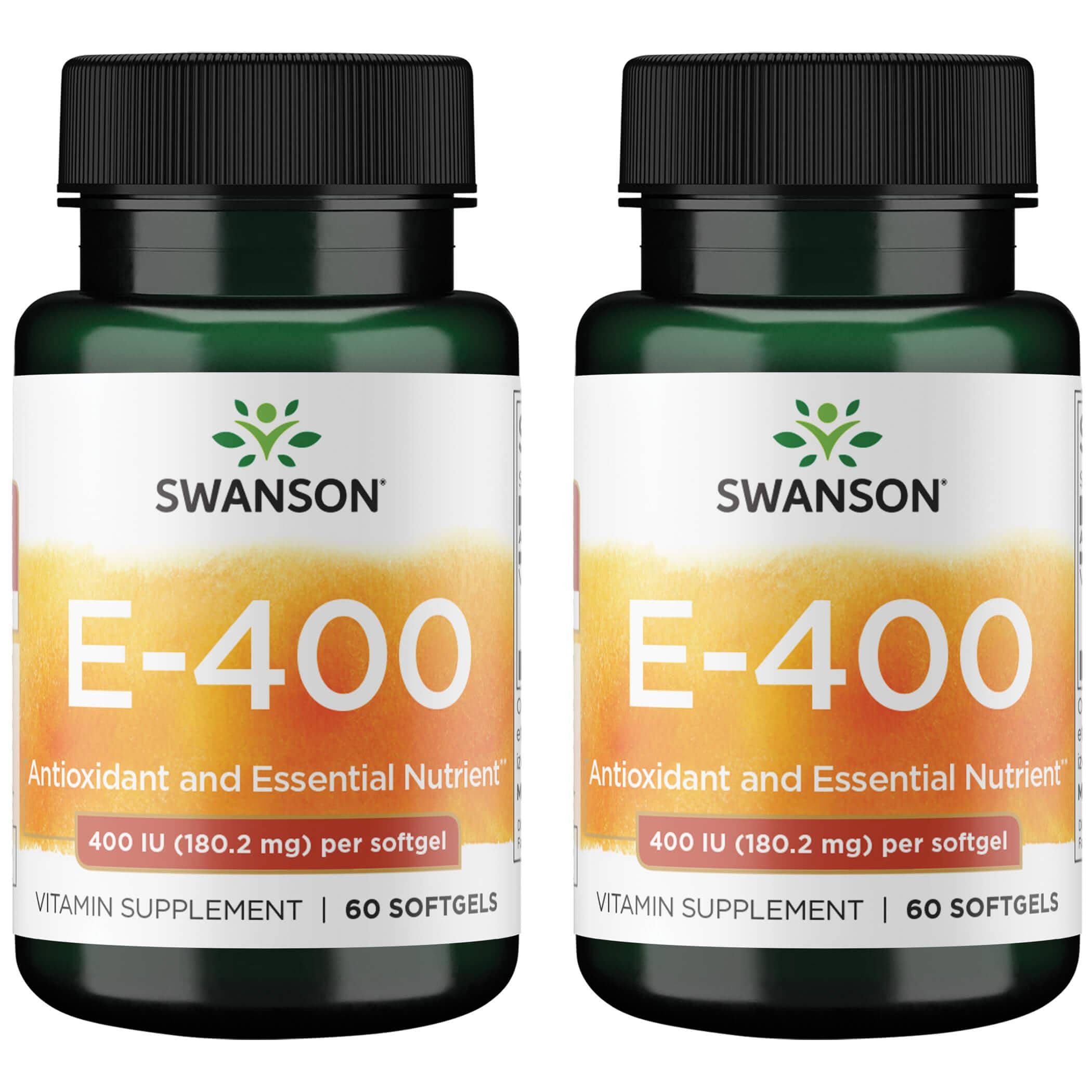 Swanson Premium Vitamin E 2 Pack 400 Iu 60 Soft Gels