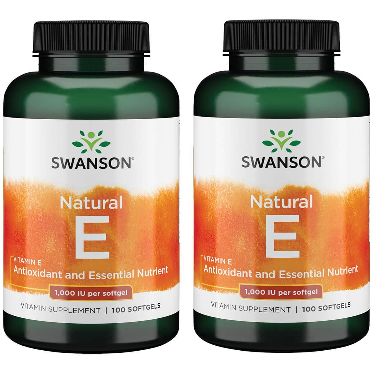Swanson Premium Natural Vitamin E 2 Pack 1000 Iu 100 Soft Gels