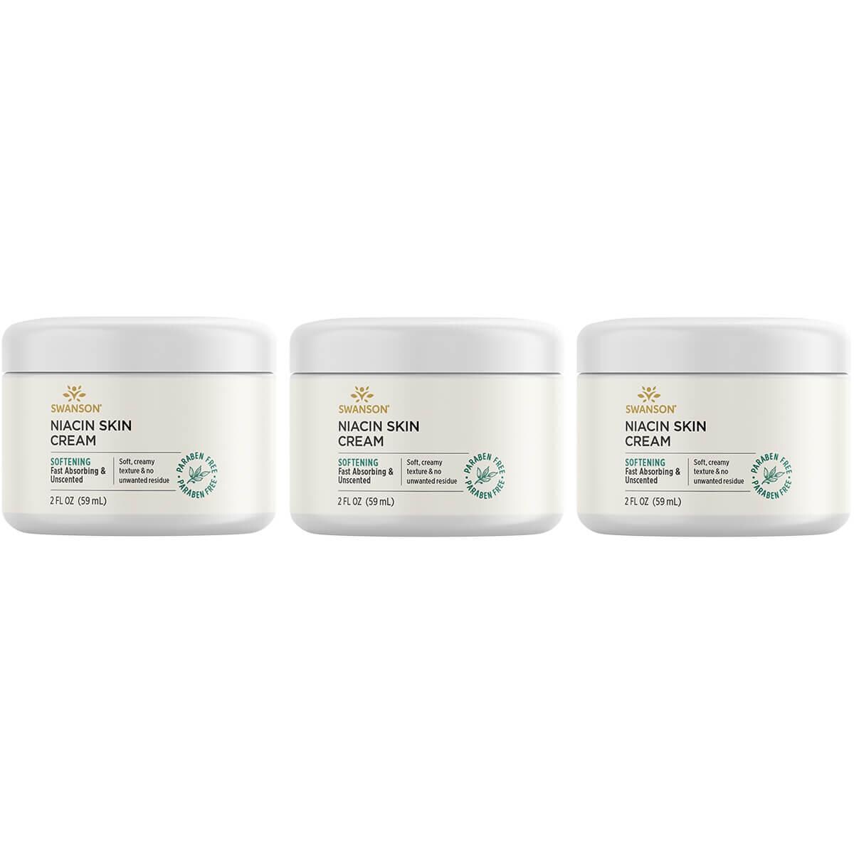 Swanson Premium Niacin Skin Cream 3 Pack Vitamin 2 fl oz Cream