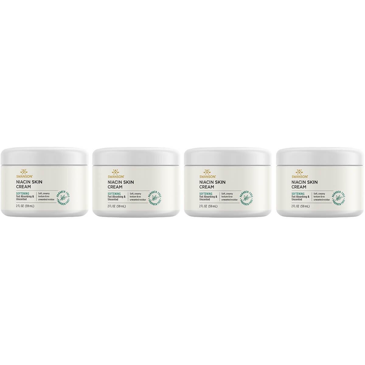 Swanson Premium Niacin Skin Cream 4 Pack Vitamin 2 fl oz Cream