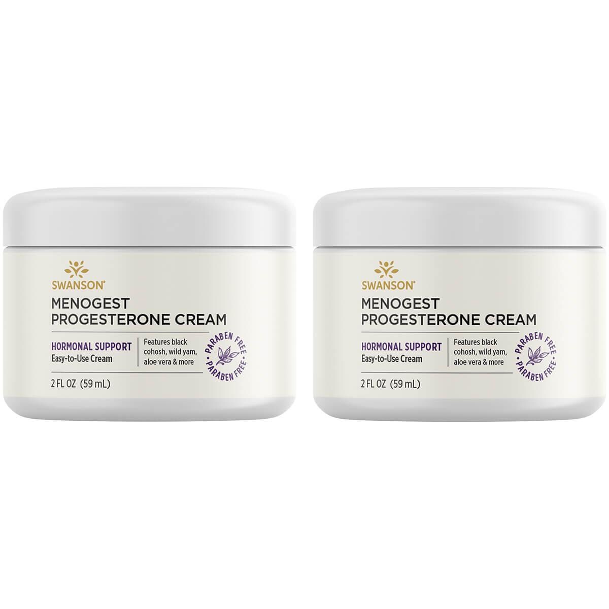 Swanson Premium Menogest Progesterone Cream 2 Pack Vitamin 2 fl oz Cream Womens Health