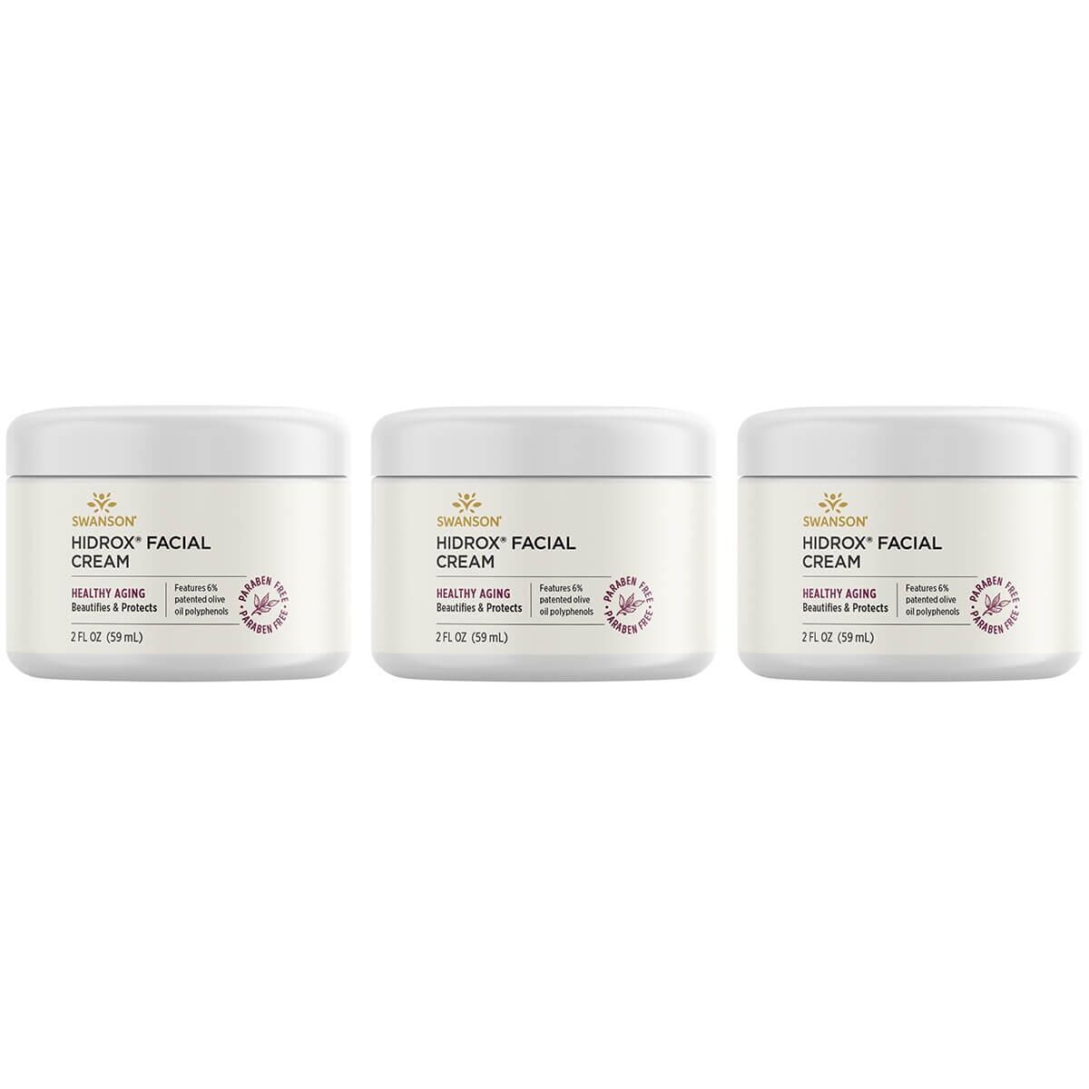 Swanson Premium Hidrox Facial Cream 3 Pack 2 fl oz Cream