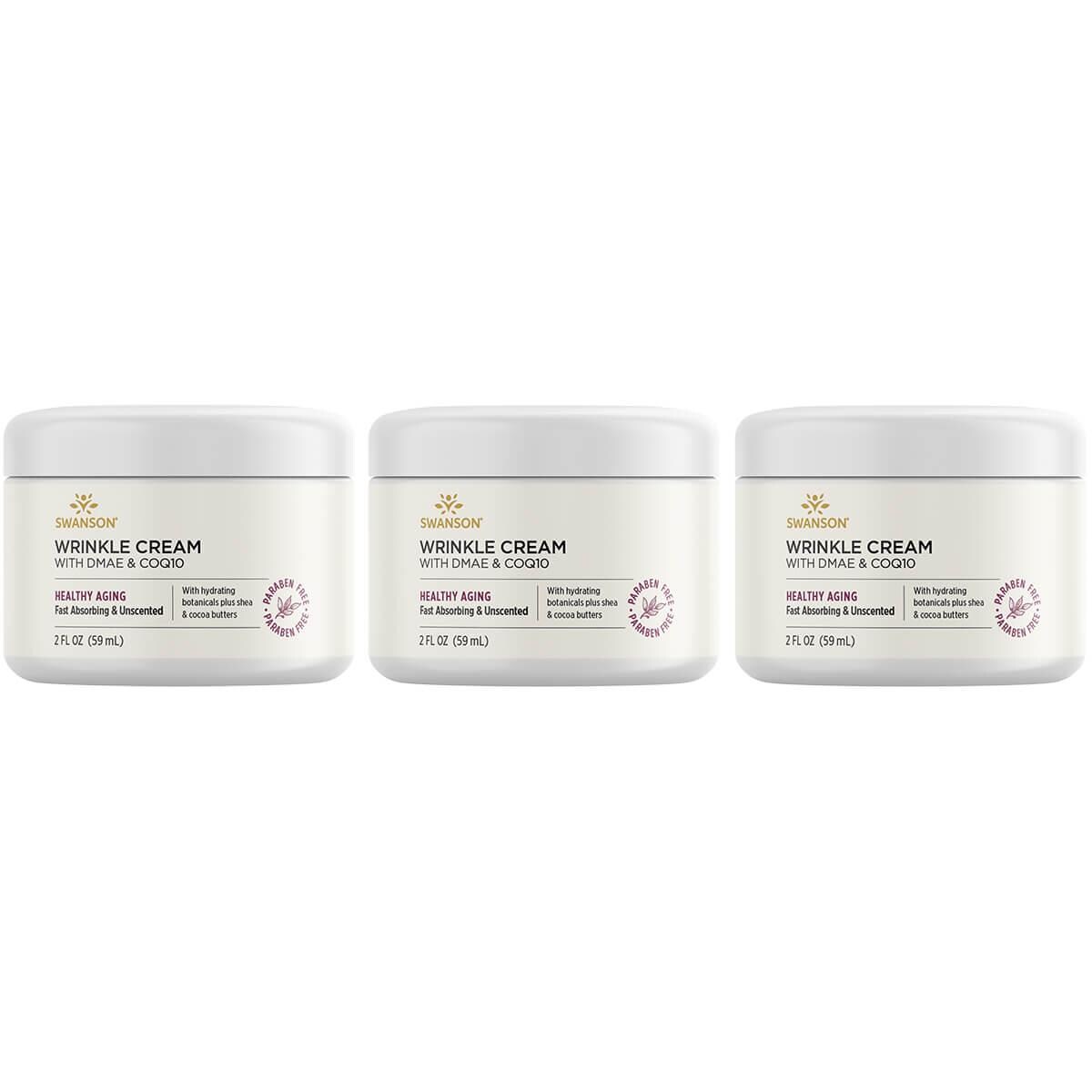 Swanson Premium Wrinkle Face Cream With Dmae & Coq10 3 Pack 2 fl oz Face Cream