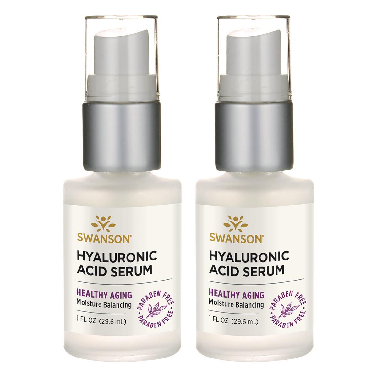 Swanson Premium Hyaluronic Acid Serum 2 Pack 1 fl oz Serum Vitamin C