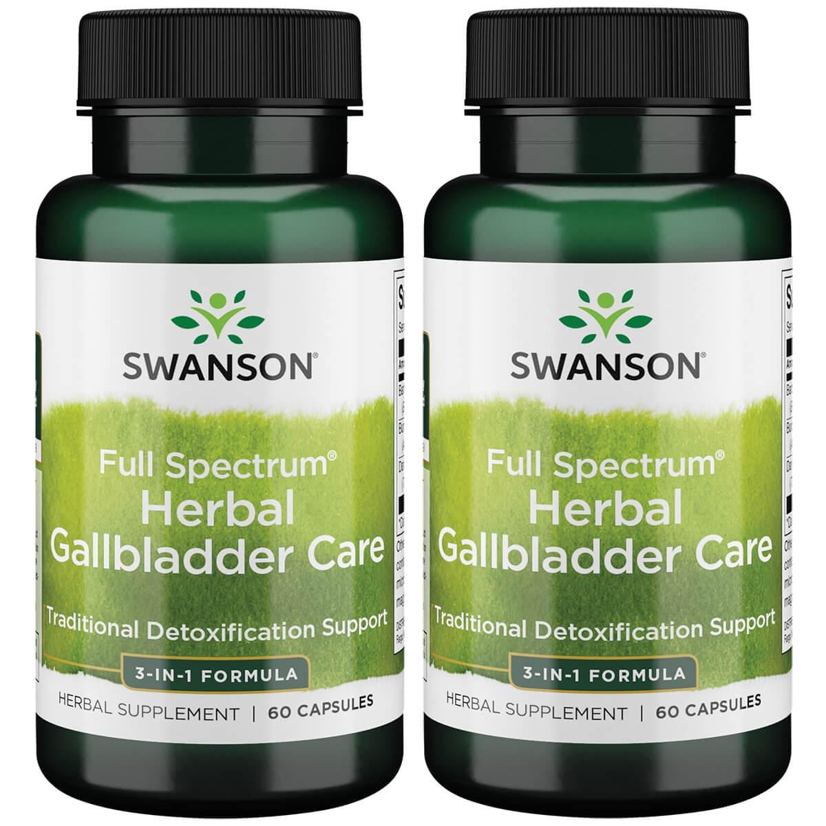 Swanson Premium Full Spectrum Herbal Gallbladder Care 2 Pack Vitamin 60 Caps