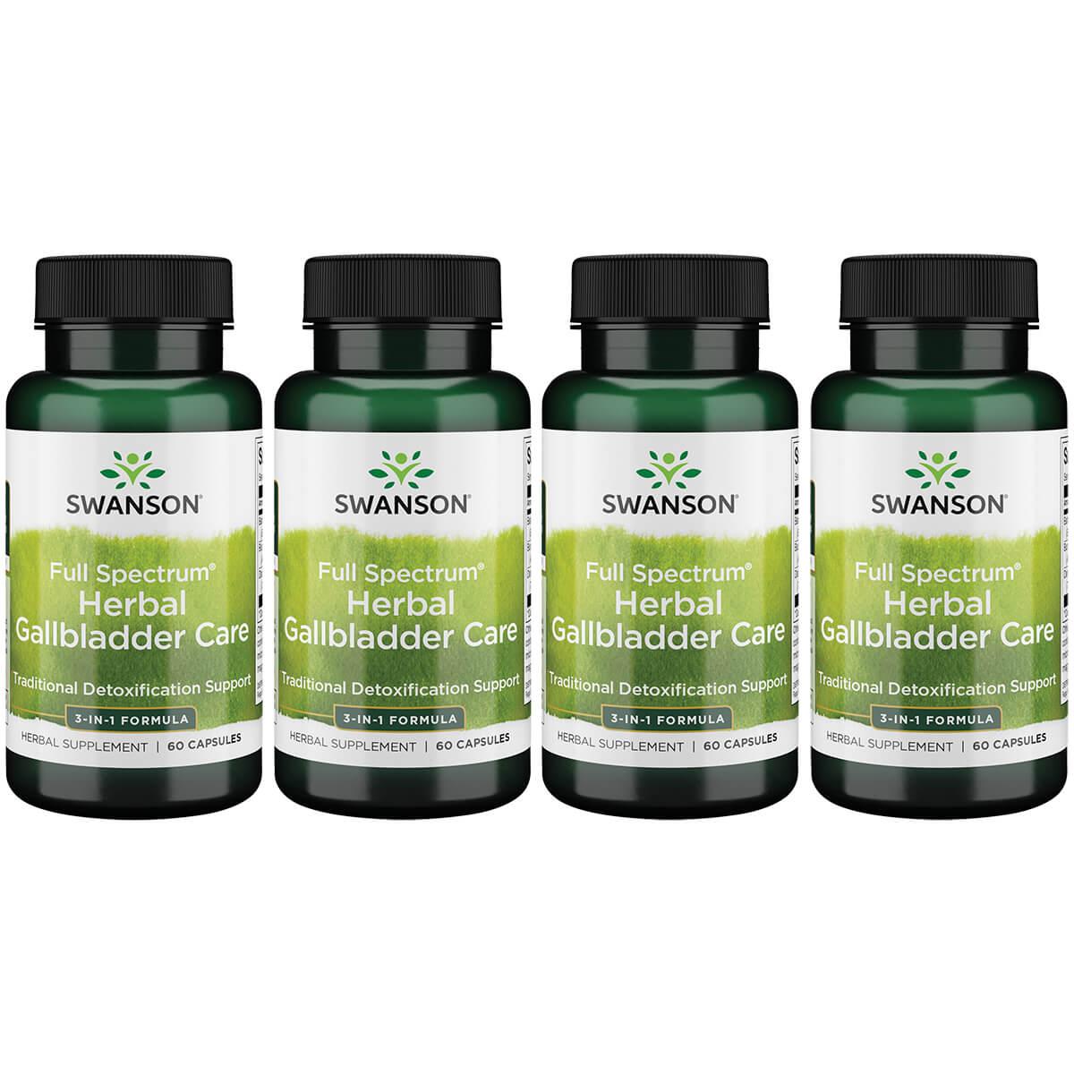 Swanson Premium Full Spectrum Herbal Gallbladder Care 4 Pack Vitamin 60 Caps