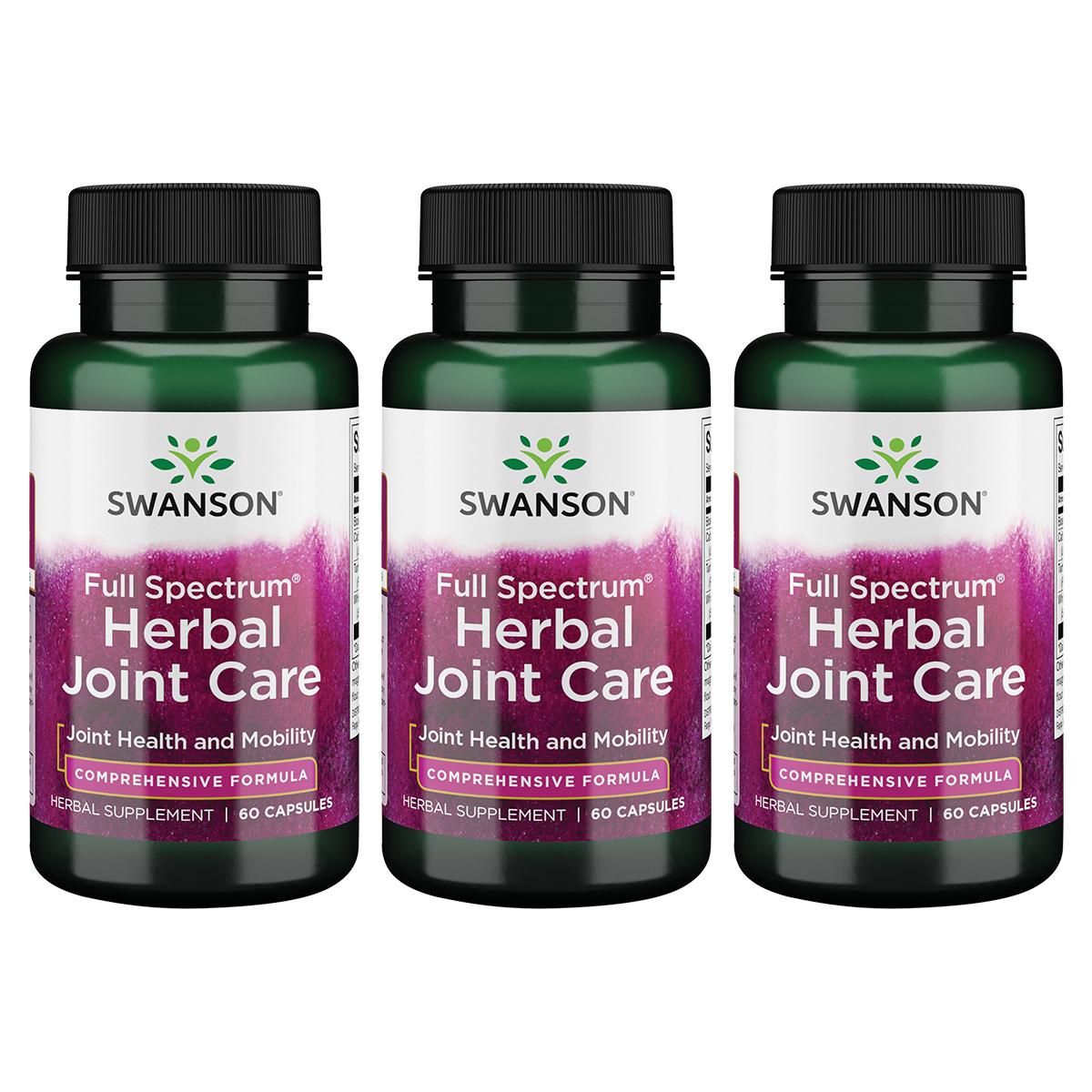 Swanson Premium Full Spectrum Herbal Joint Care 3 Pack Vitamin 60 Caps