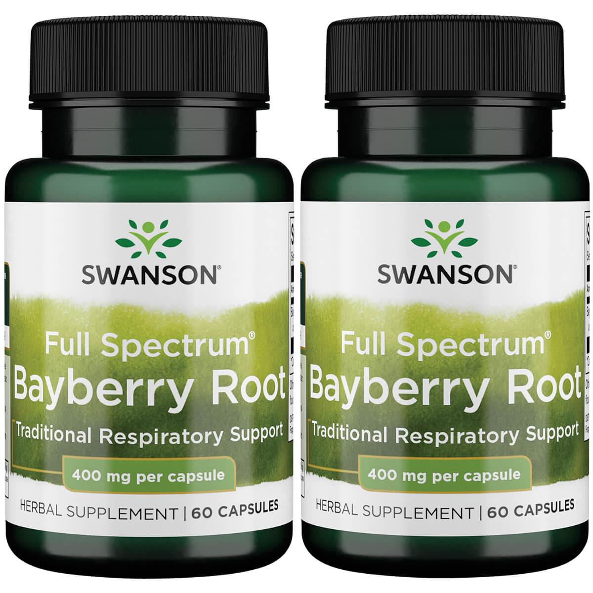 Swanson Premium Full Spectrum Bayberry Root 2 Pack Vitamin 400 mg 60 Caps