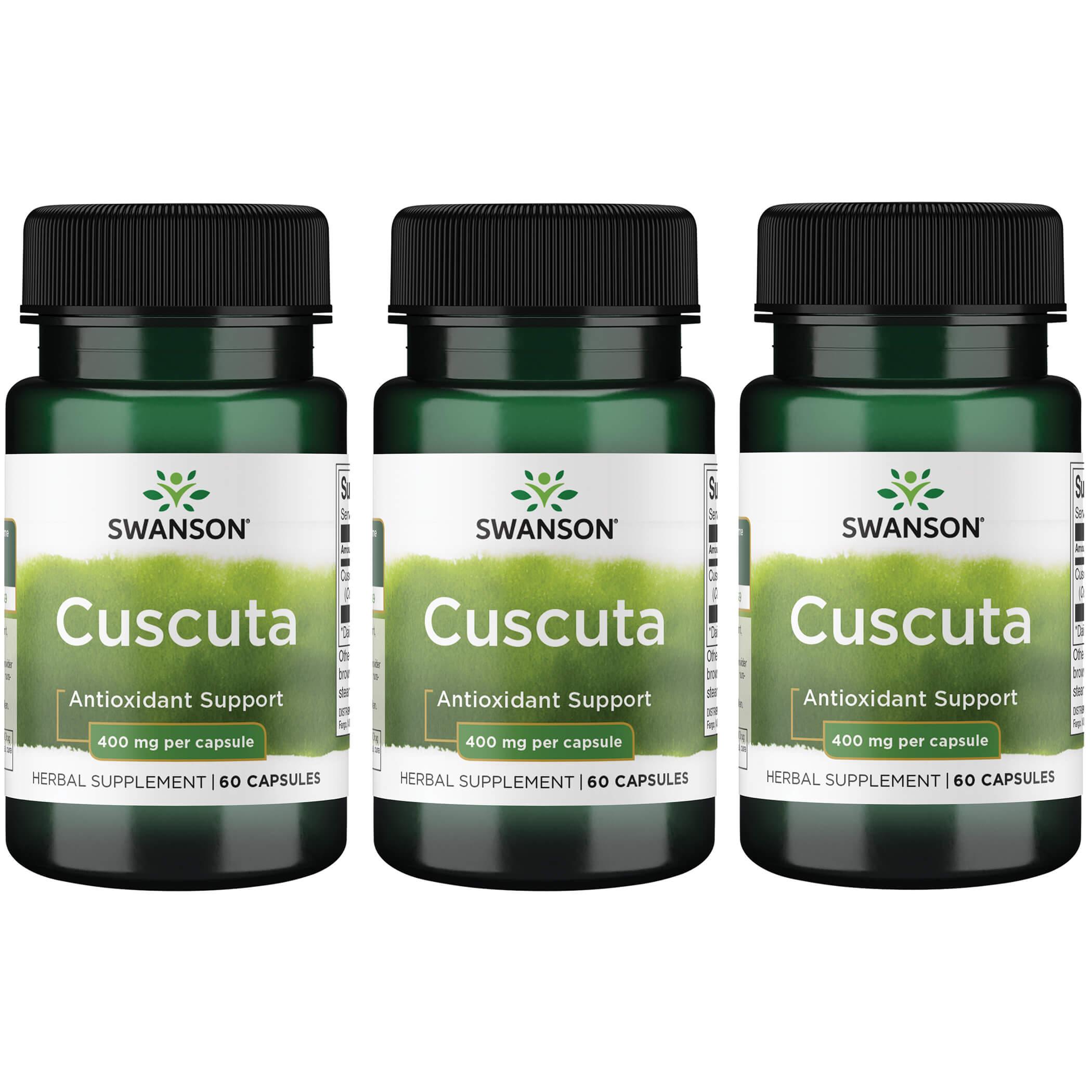 Swanson Premium Cuscuta 3 Pack Vitamin 400 mg 60 Caps
