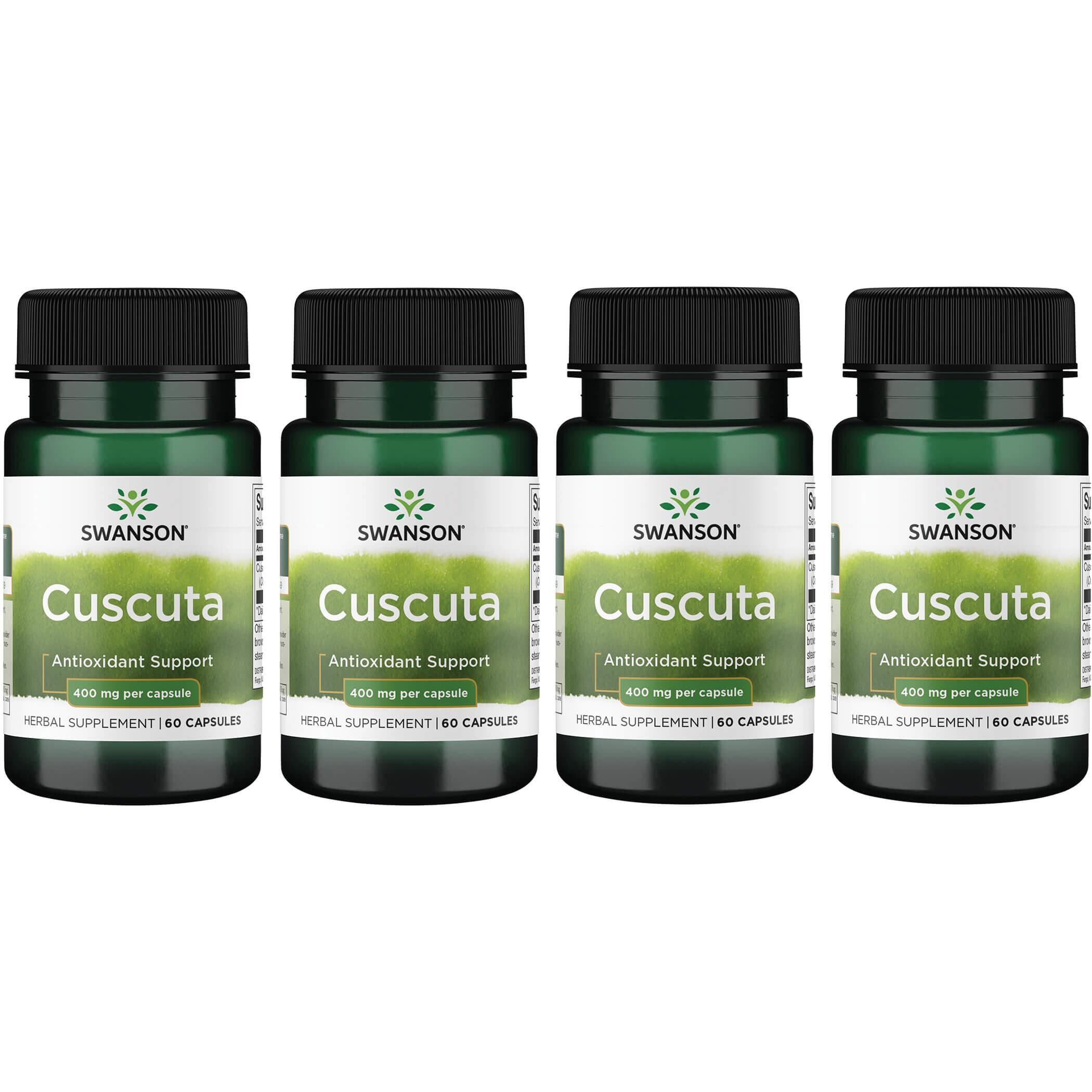 Swanson Premium Cuscuta 4 Pack Vitamin 400 mg 60 Caps