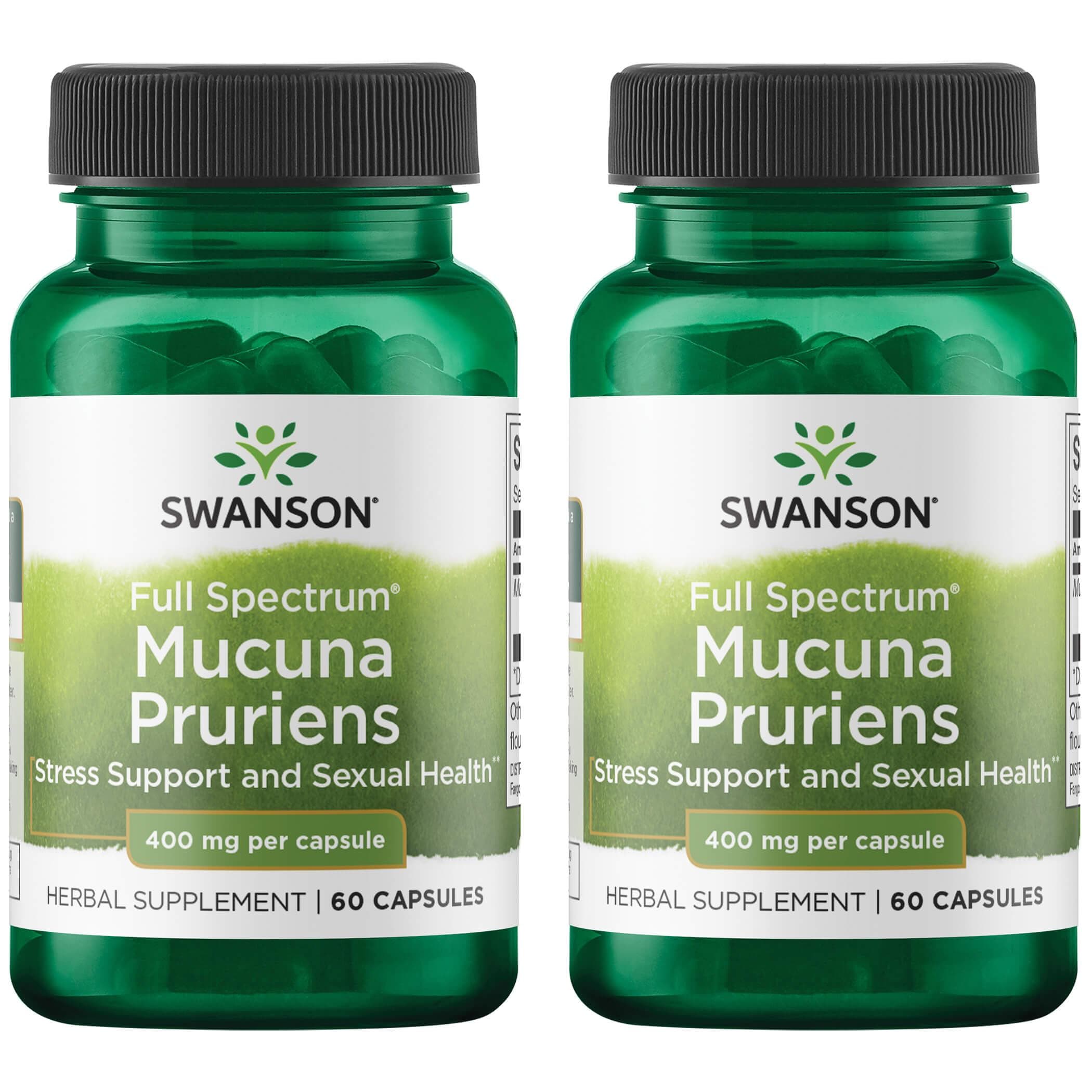 Swanson Premium Full Spectrum Mucuna Pruriens 2 Pack Vitamin 400 mg 60 Caps