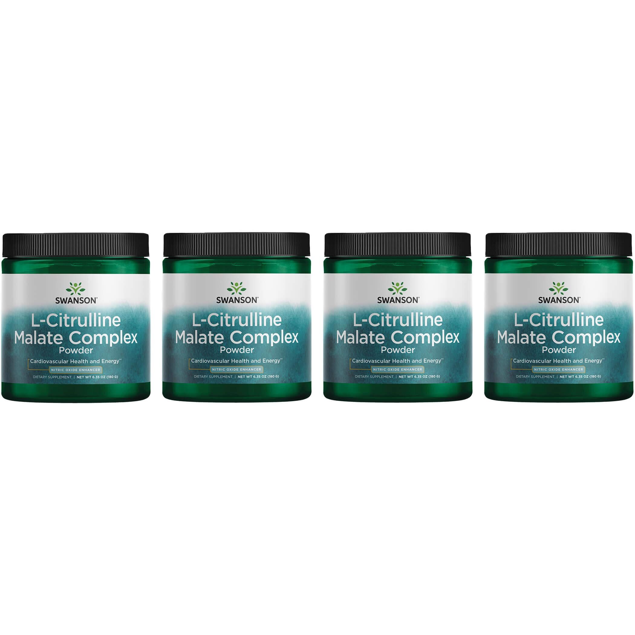 Swanson Premium L-Citrulline Malate Complex Powder 4 Pack 6.35 oz Powder