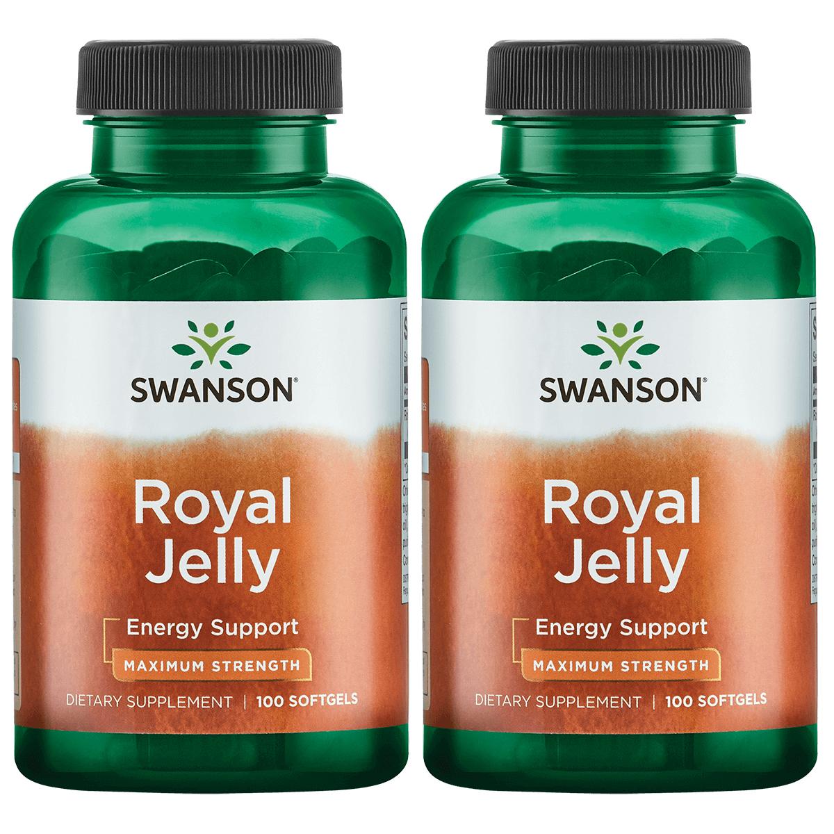 Swanson Premium Royal Jelly - Maximum Strength 2 Pack Supplement Vitamin 333.33 mg 100 Soft Gels