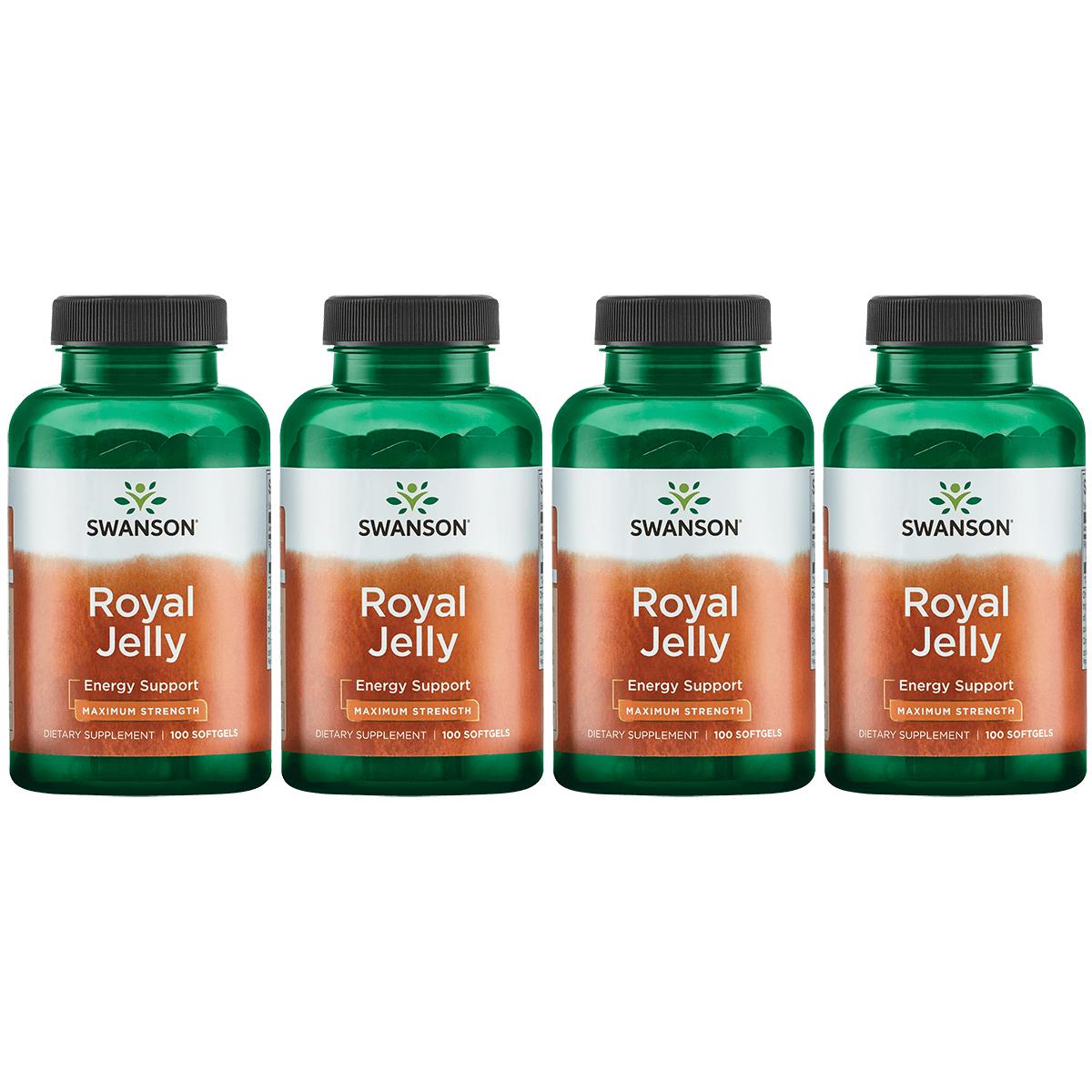 Swanson Premium Royal Jelly - Maximum Strength 4 Pack Supplement Vitamin 333.33 mg 100 Soft Gels