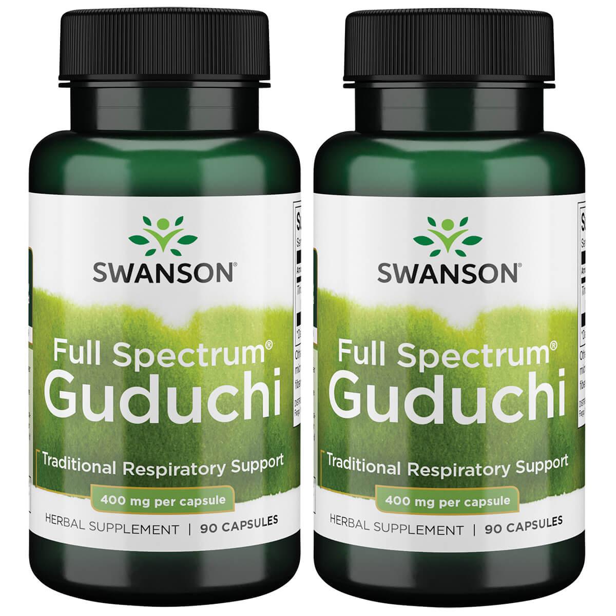 Swanson Premium Full Spectrum Guduchi 2 Pack Vitamin 400 mg 90 Caps