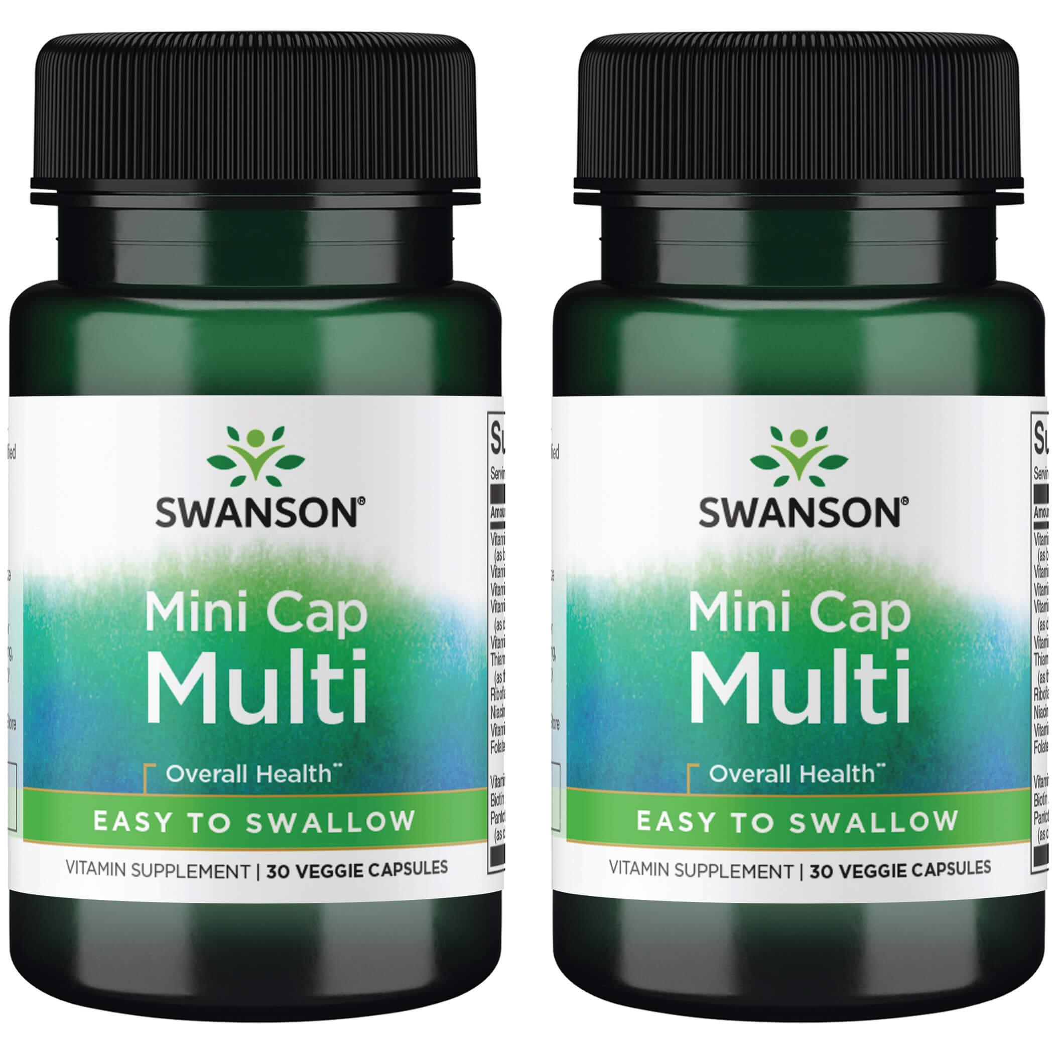 Swanson Premium Mini Cap Multi 2 Pack Vitamin 30 Veg Caps