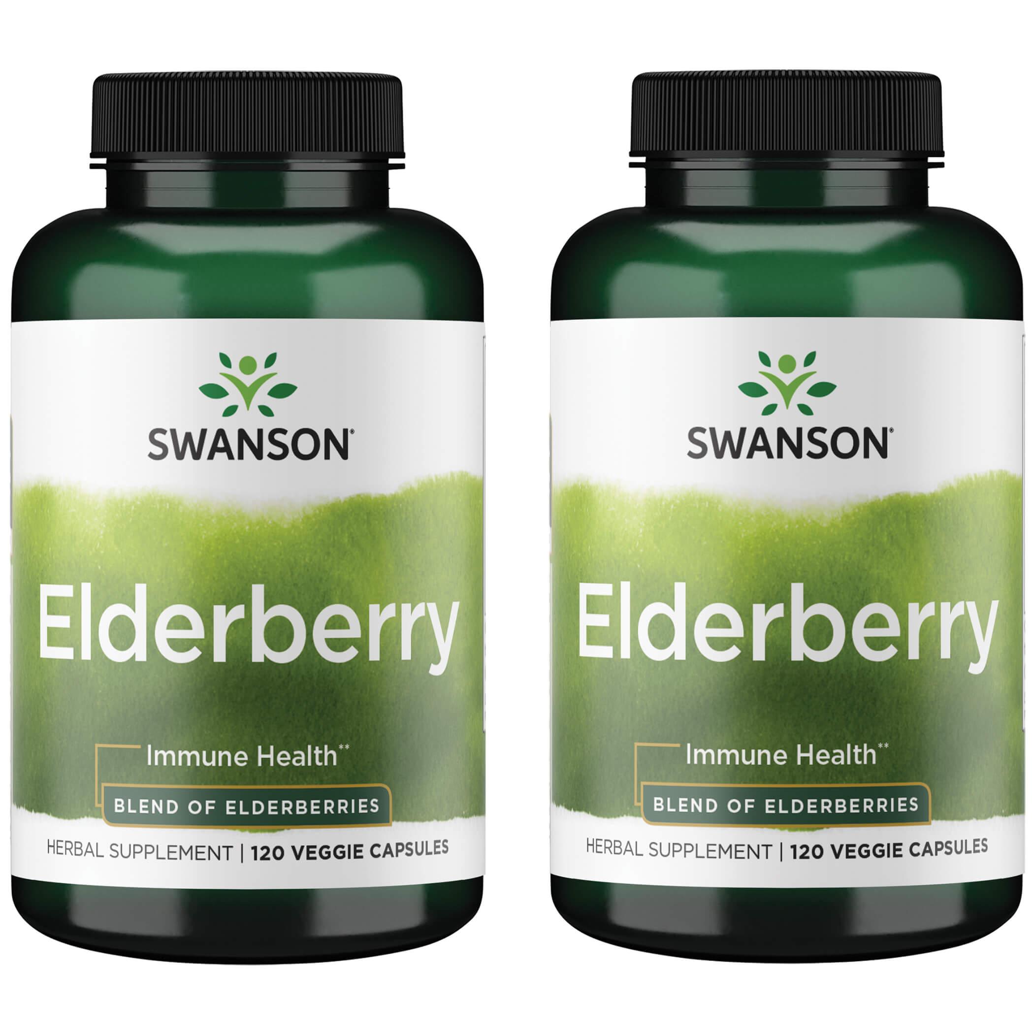 Swanson Premium Elderberry 2 Pack Vitamin 120 Veg Caps