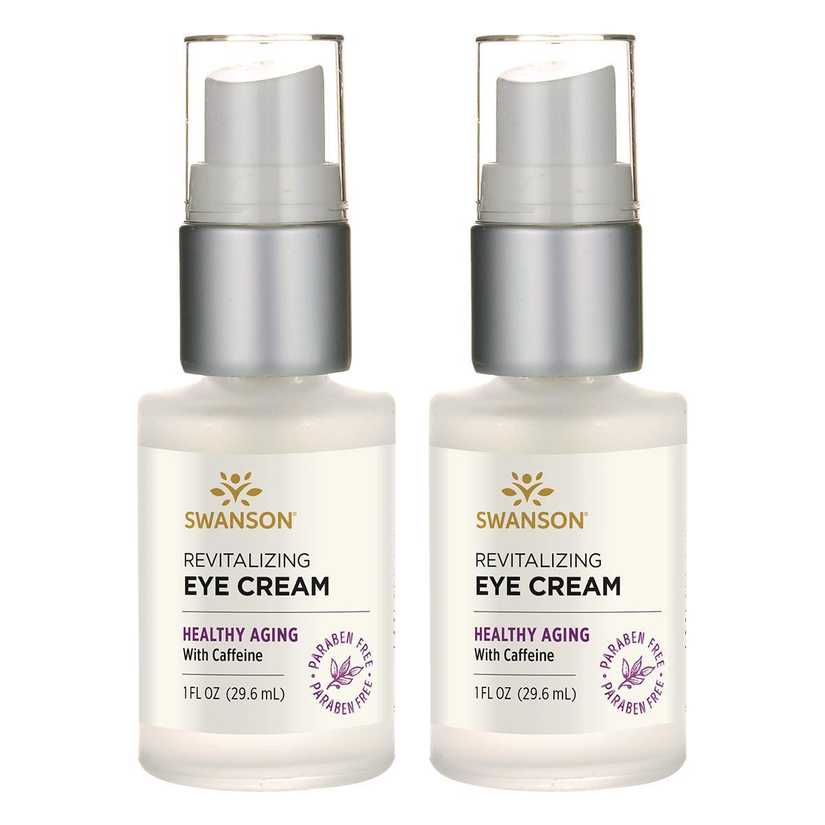 Swanson Premium Revitalizing Eye Face Cream with Caffeine 2 Pack 1 fl oz Face Cream