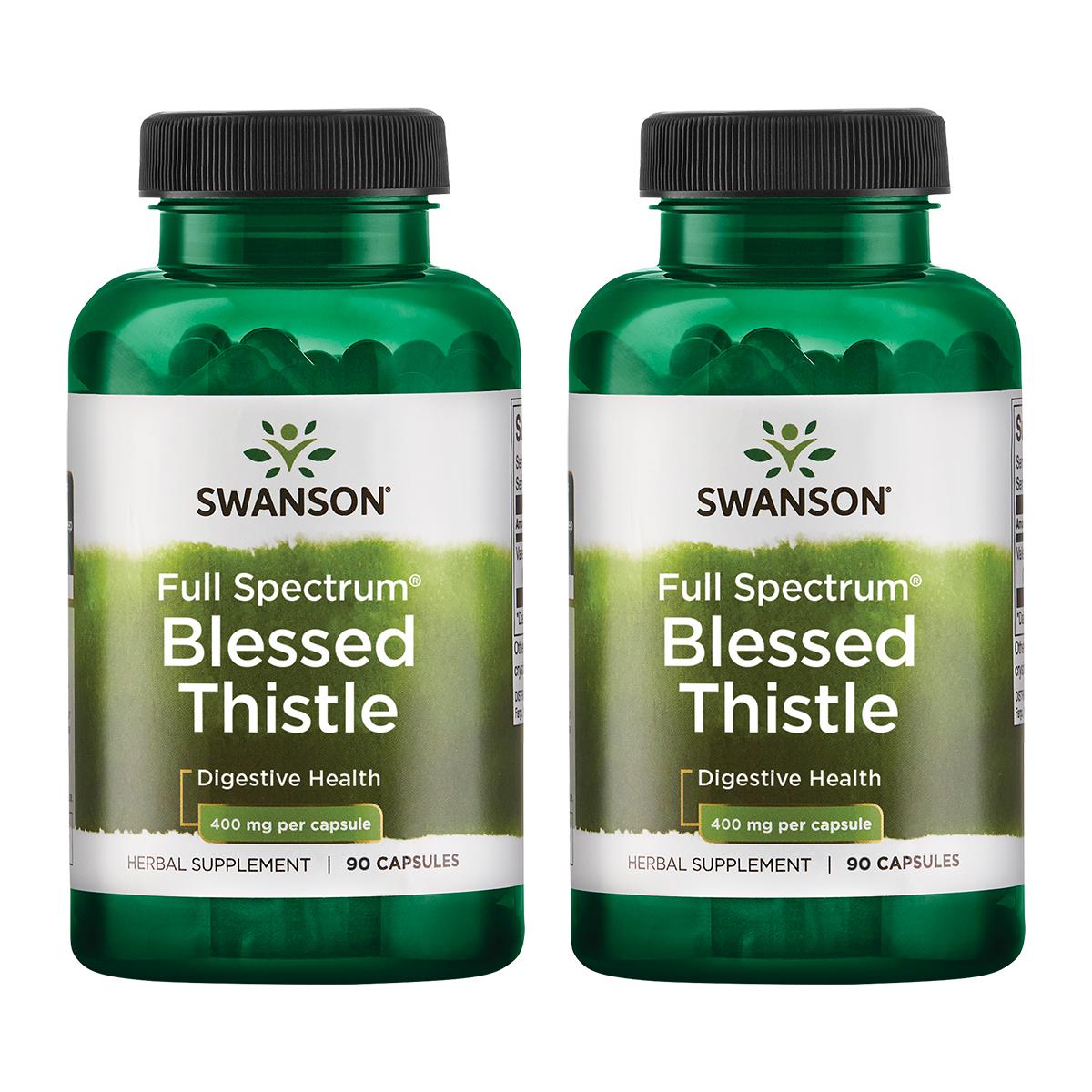 Swanson Premium Full Spectrum Blessed Thistle 2 Pack Vitamin 400 mg 90 Caps
