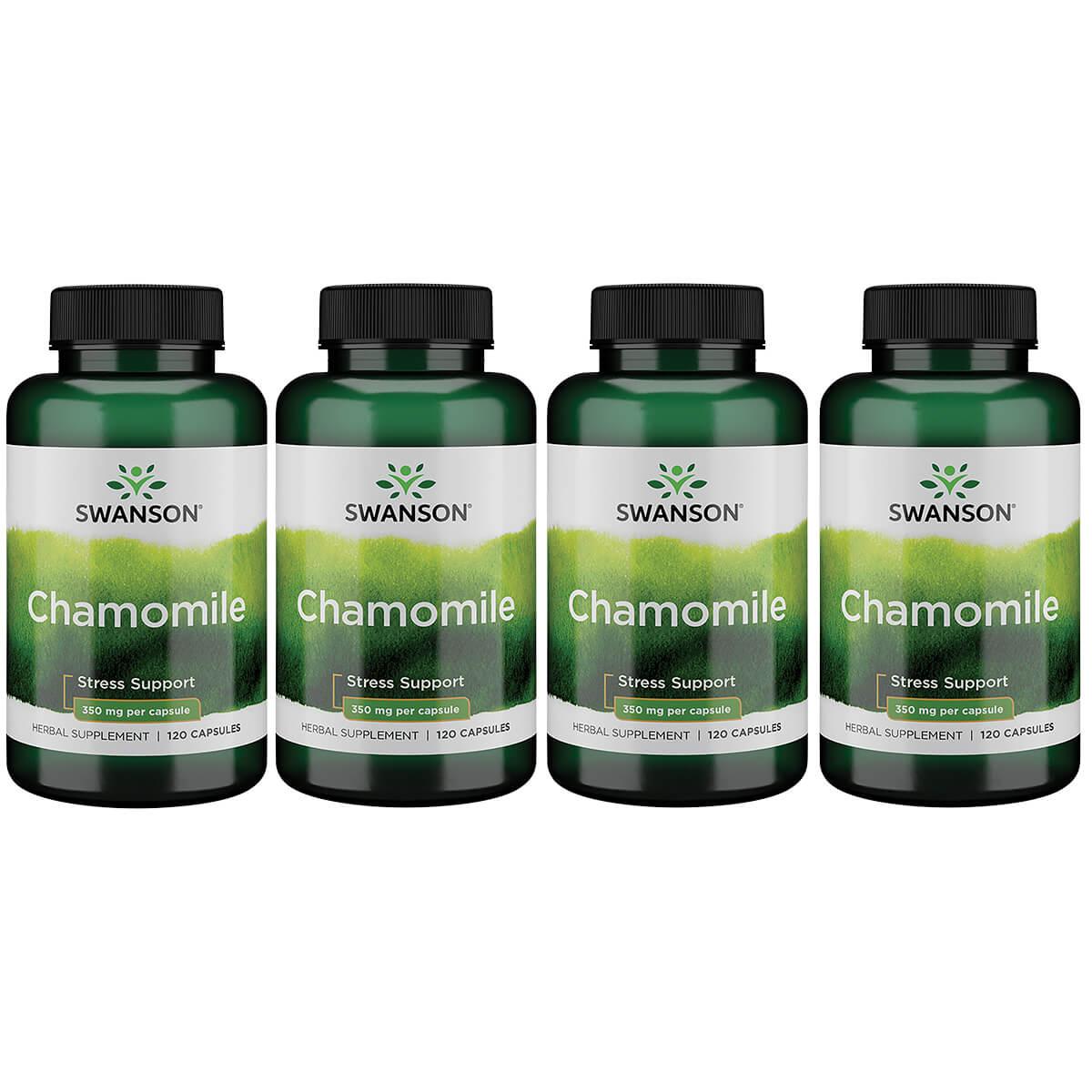 Swanson Premium Chamomile 4 Pack Vitamin 350 mg 120 Caps