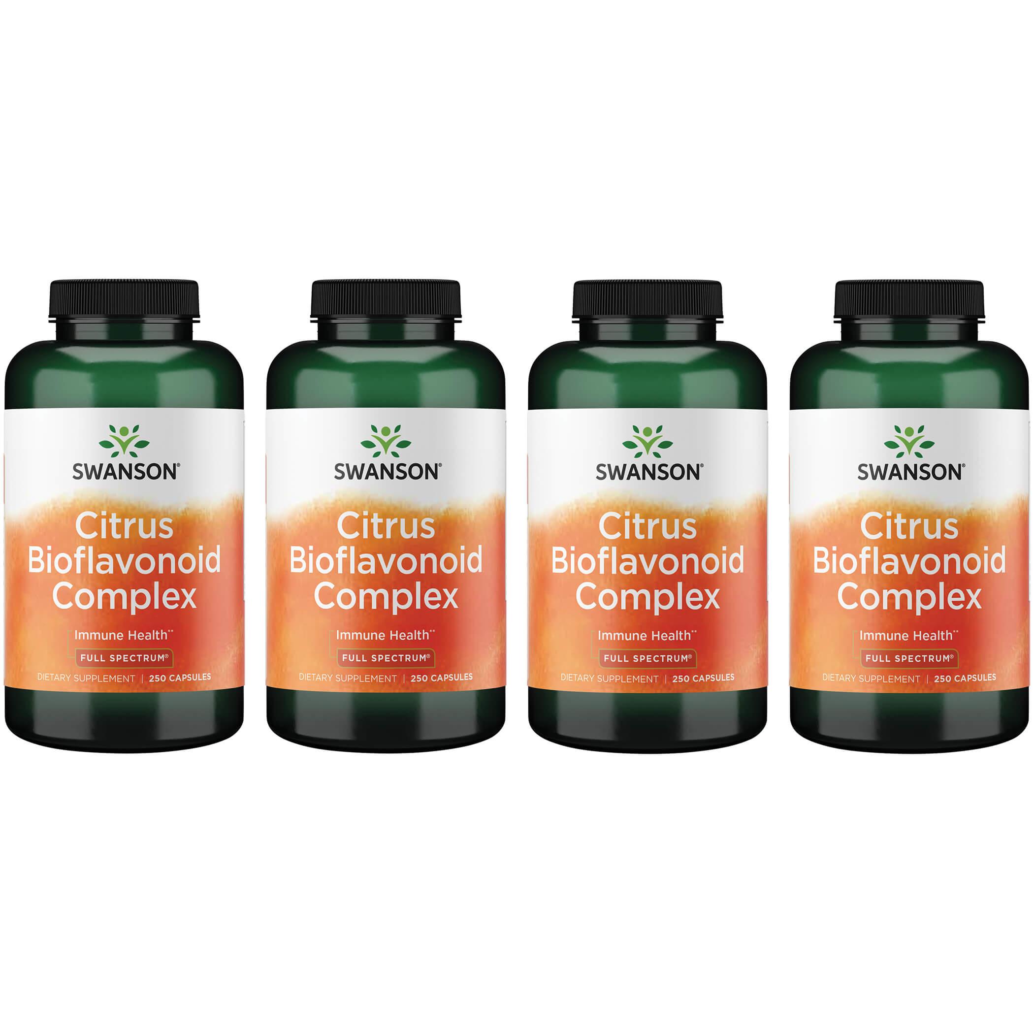 Swanson Premium Citrus Bioflavonoid Complex - Full Spectrum 4 Pack Vitamin 250 Caps Vitamin C