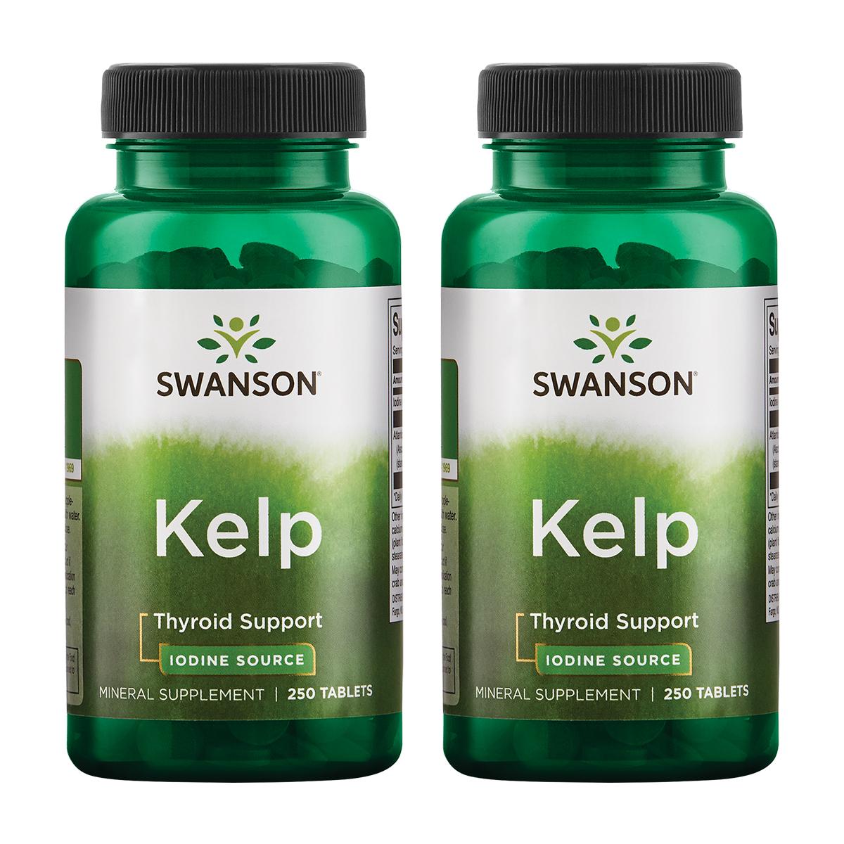 Swanson Premium Kelp Iodine Source 2 Pack Vitamin 225 mcg 250 Tabs