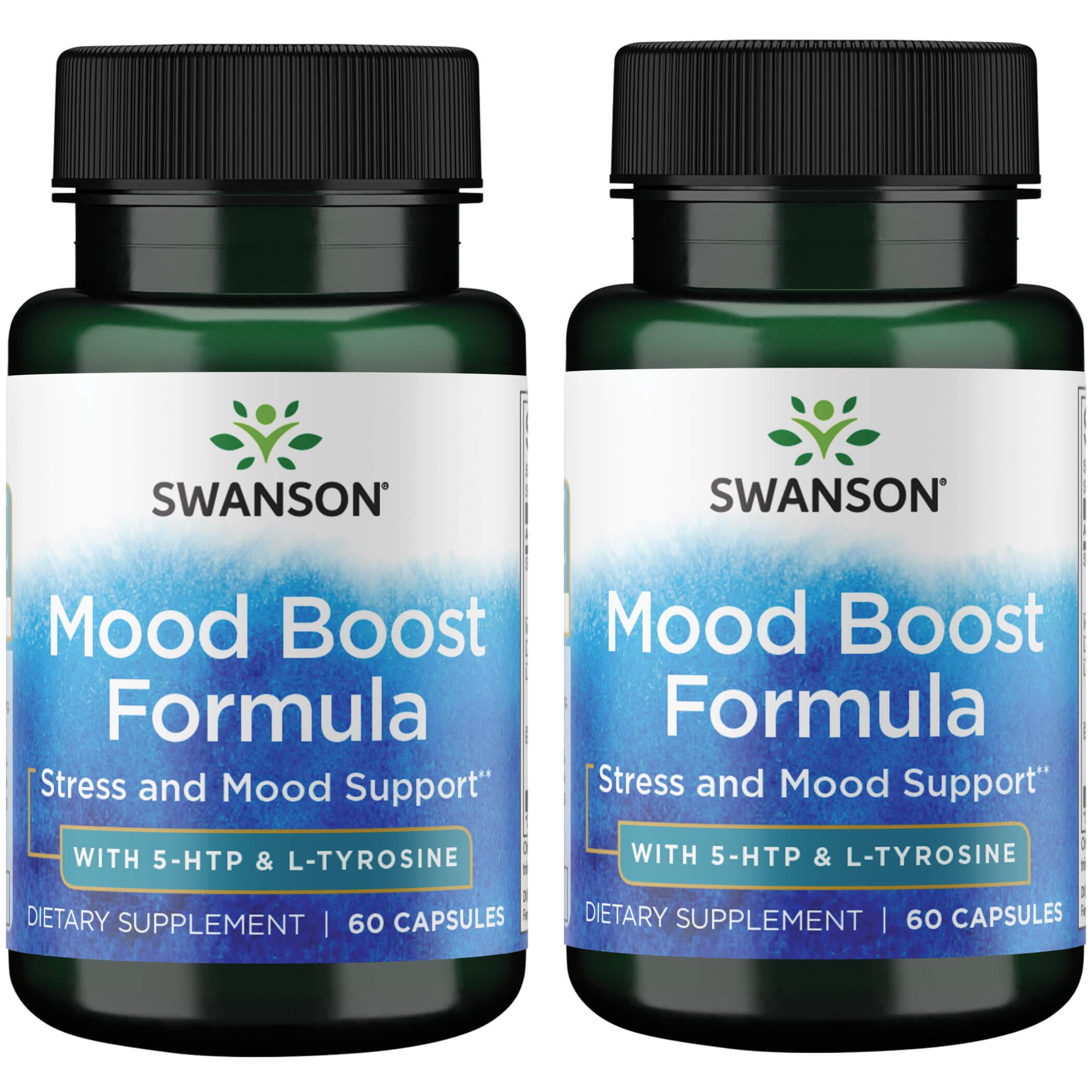 Swanson Premium Mood Boost Formula with 5-Htp & L-Tyrosine 2 Pack Vitamin 60 Caps