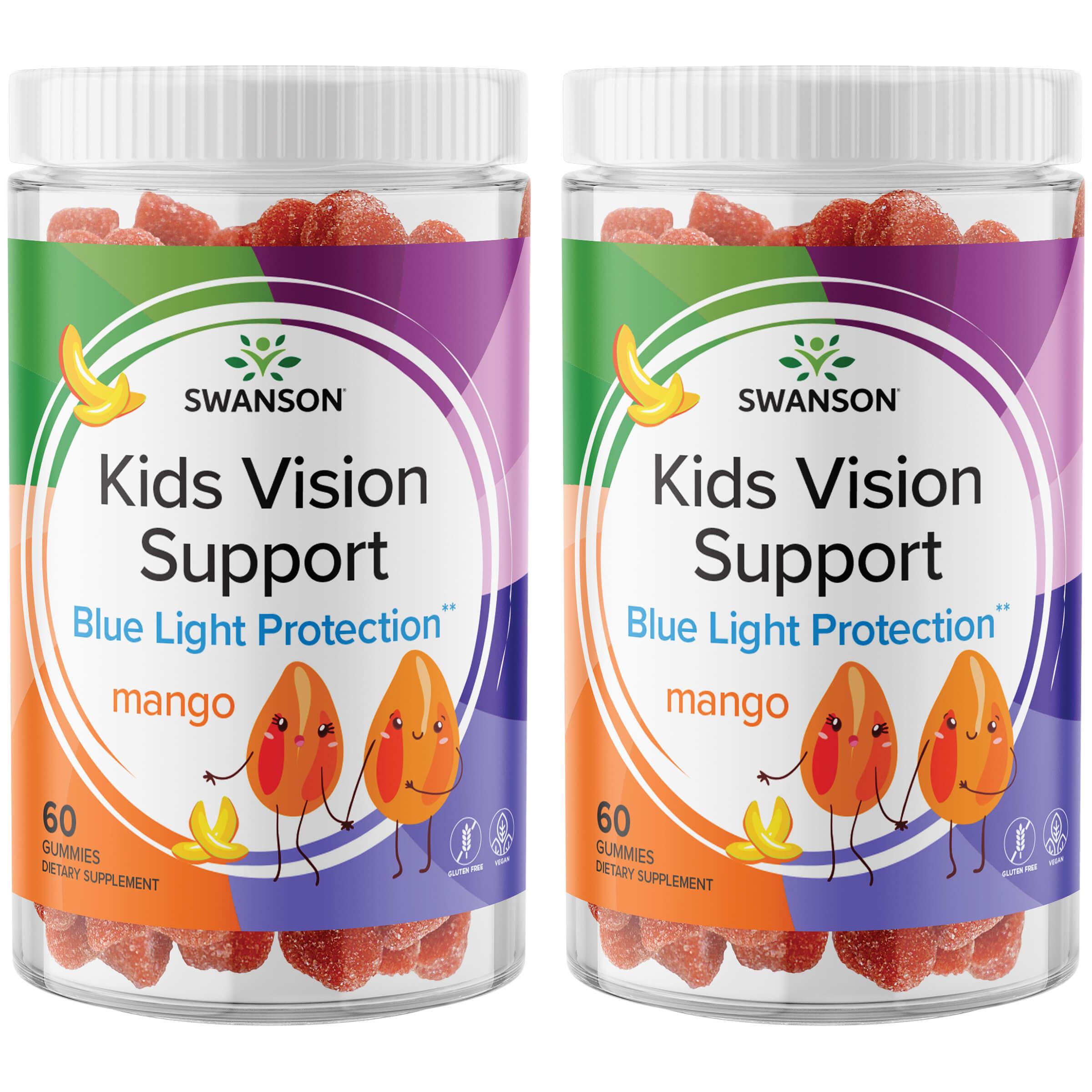 Swanson Premium Kids Vision Support - Mango 2 Pack Vitamin 60 Gummies