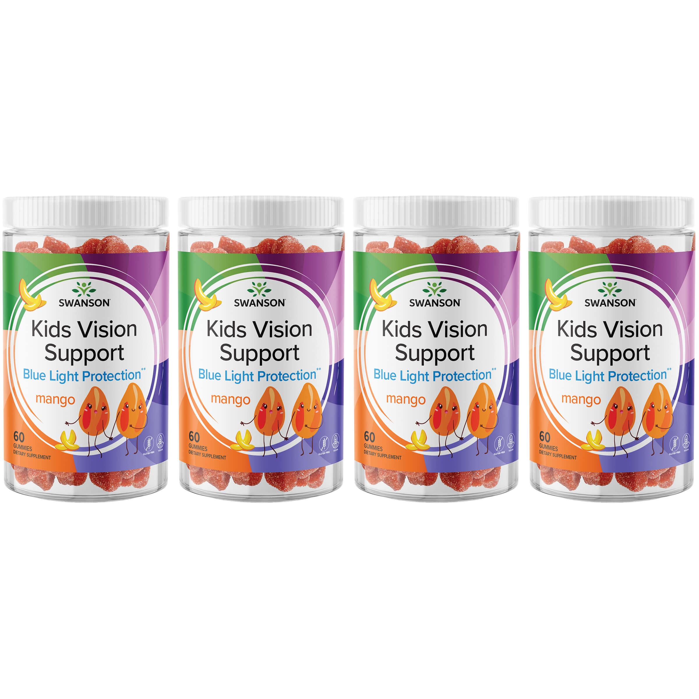 Swanson Premium Kids Vision Support - Mango 4 Pack Vitamin 60 Gummies