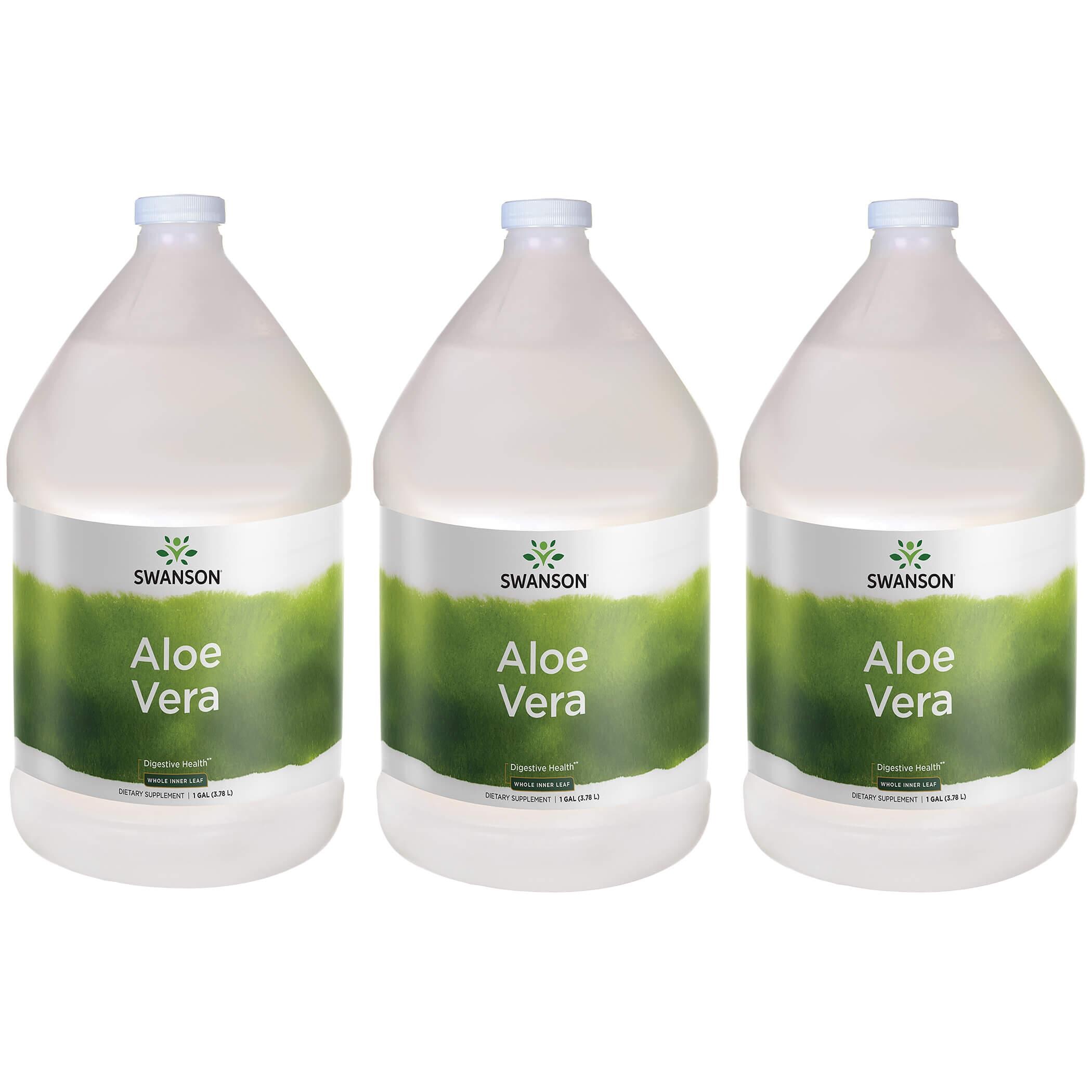 Swanson Premium Aloe Vera - Whole Inner Leaf 3 Pack 1 Gal Liquid