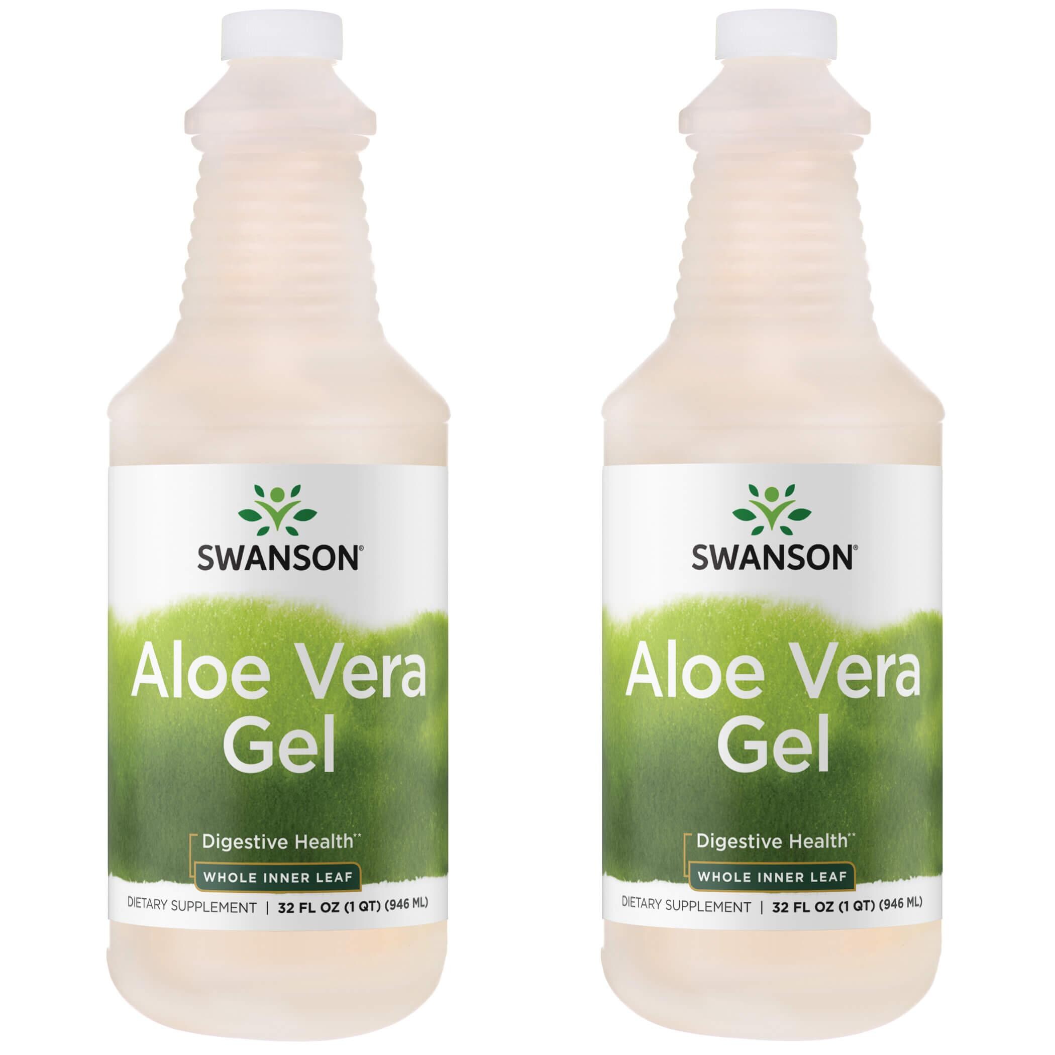 Swanson Premium Aloe Vera Gel - Whole Inner Leaf 2 Pack 32 fl oz Gel