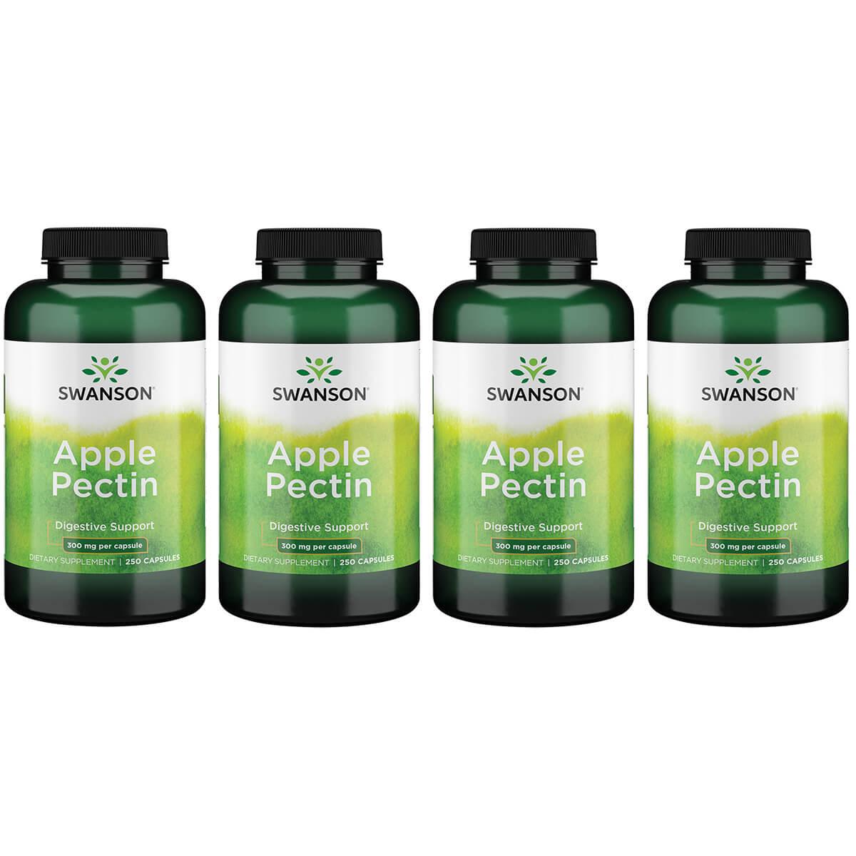 Swanson Premium Apple Pectin 4 Pack Supplement Vitamin 300 mg 250 Caps