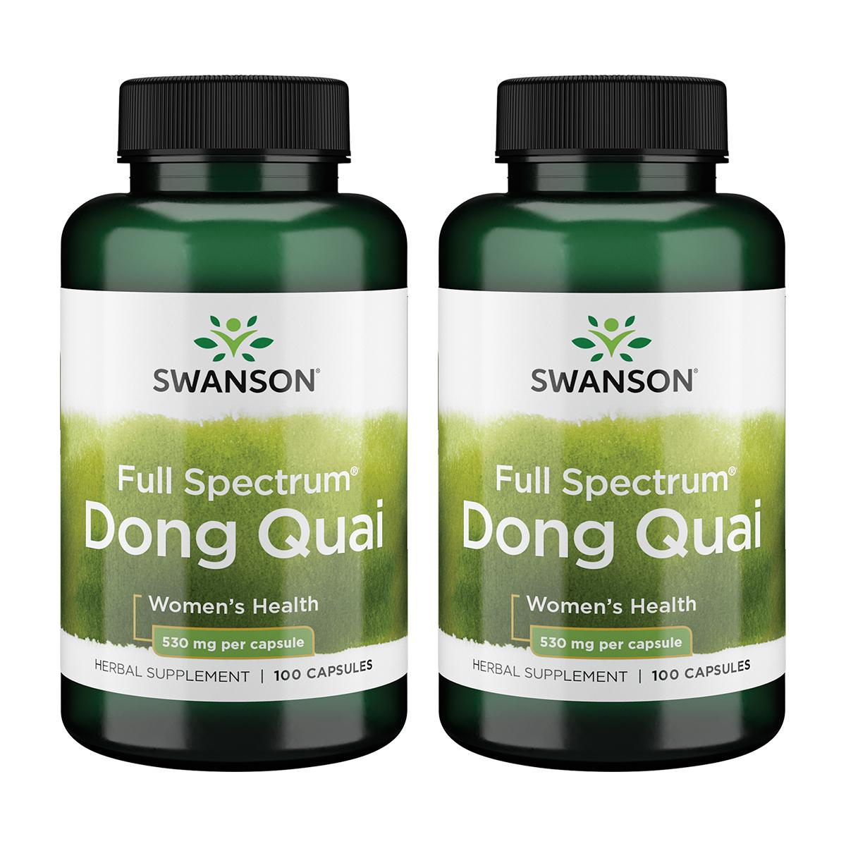Swanson Premium Full Spectrum Dong Quai 2 Pack Vitamin 530 mg 100 Caps Womens Health