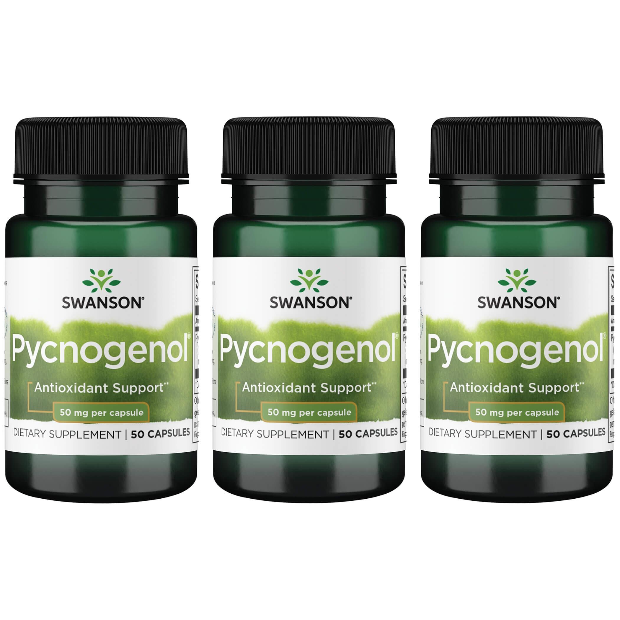 Swanson Premium Pycnogenol 3 Pack Vitamin 50 mg 50 Caps