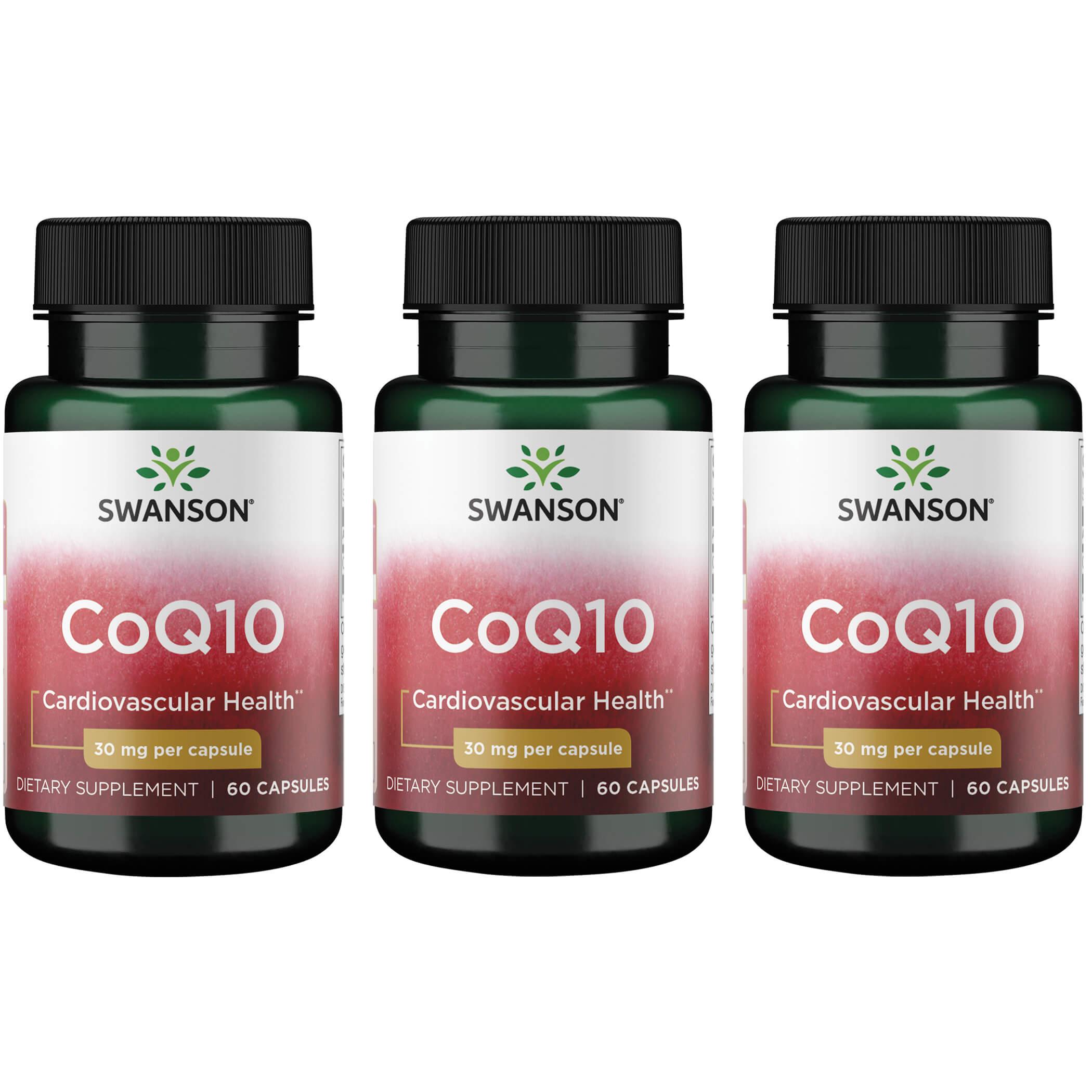 Swanson Premium Coq10 3 Pack Supplement Vitamin 30 mg 60 Caps