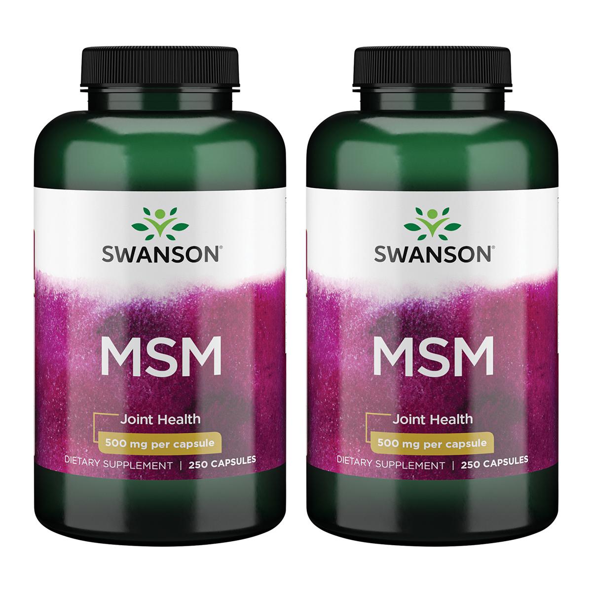 Swanson Premium Msm 2 Pack Supplement Vitamin 500 mg 250 Caps
