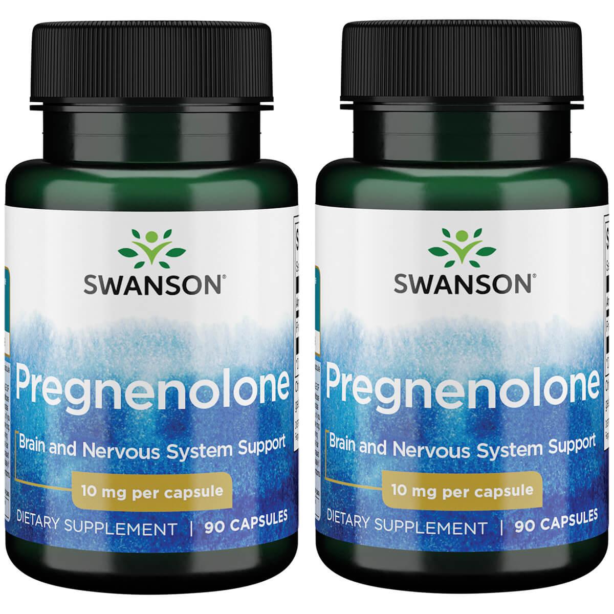 Swanson Premium Pregnenolone 2 Pack Supplement Vitamin 10 mg 90 Caps