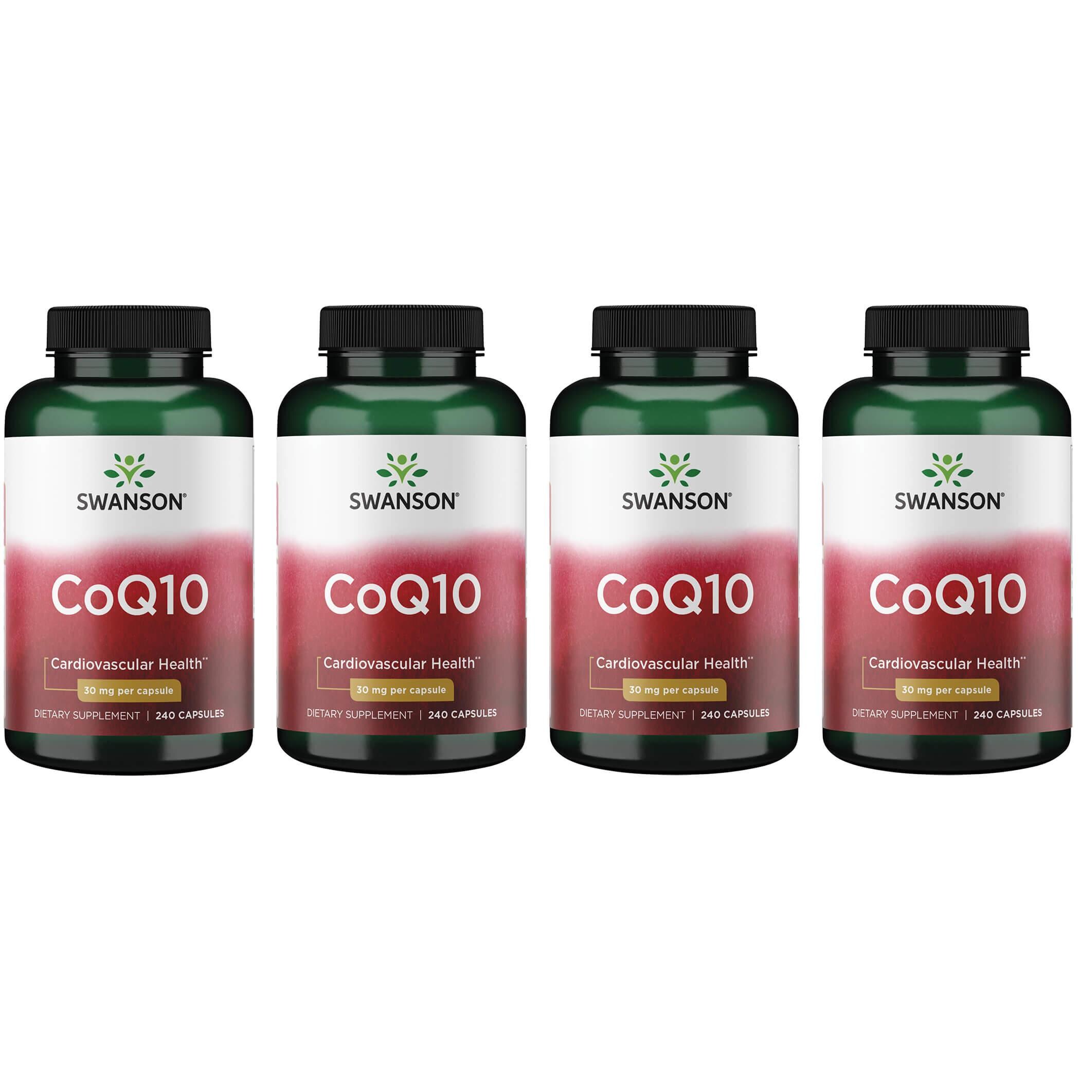 Swanson Premium Coq10 4 Pack Supplement Vitamin 30 mg 240 Caps