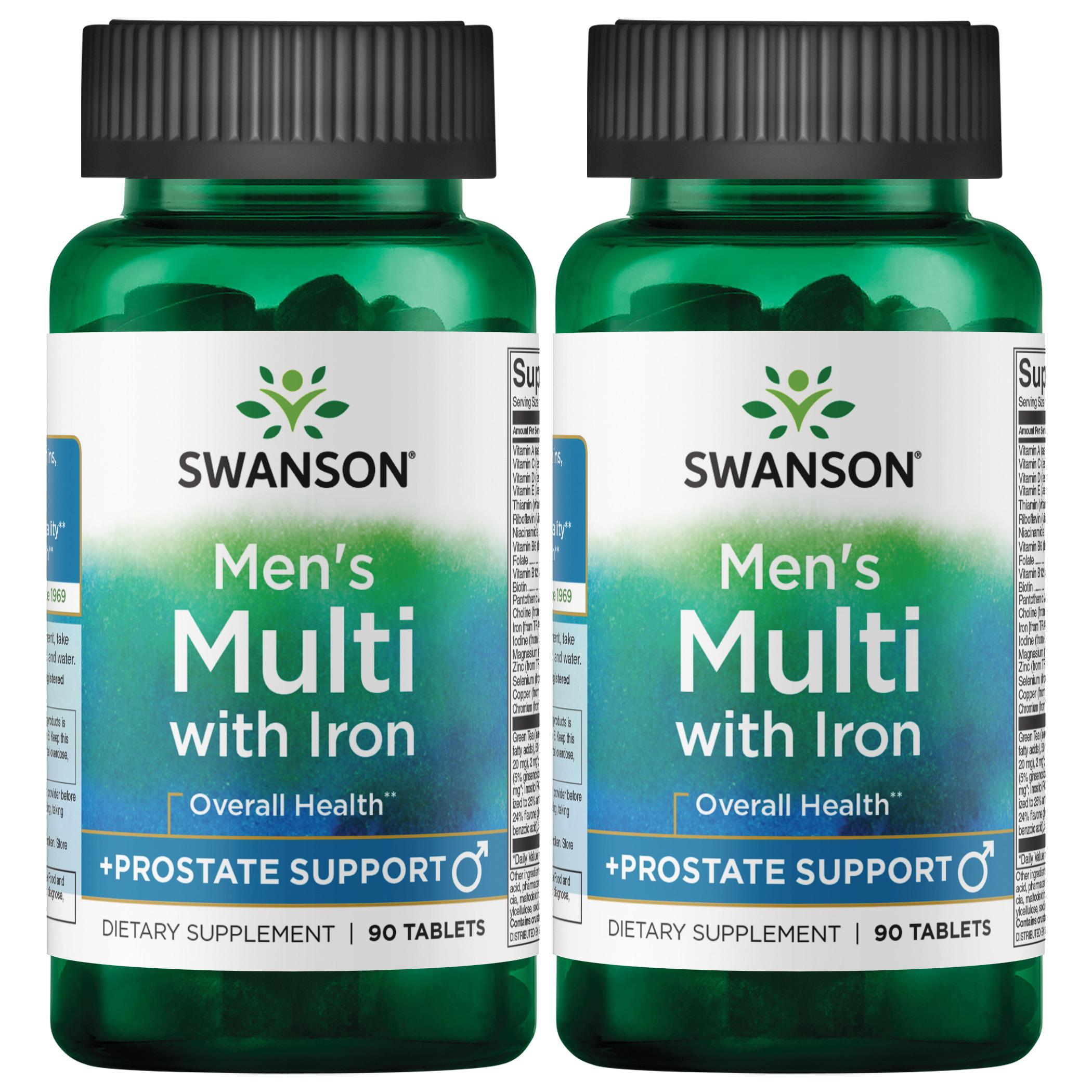 Swanson Premium Mens Multi plus Prostate Support 2 Pack Vitamin 90 Tabs