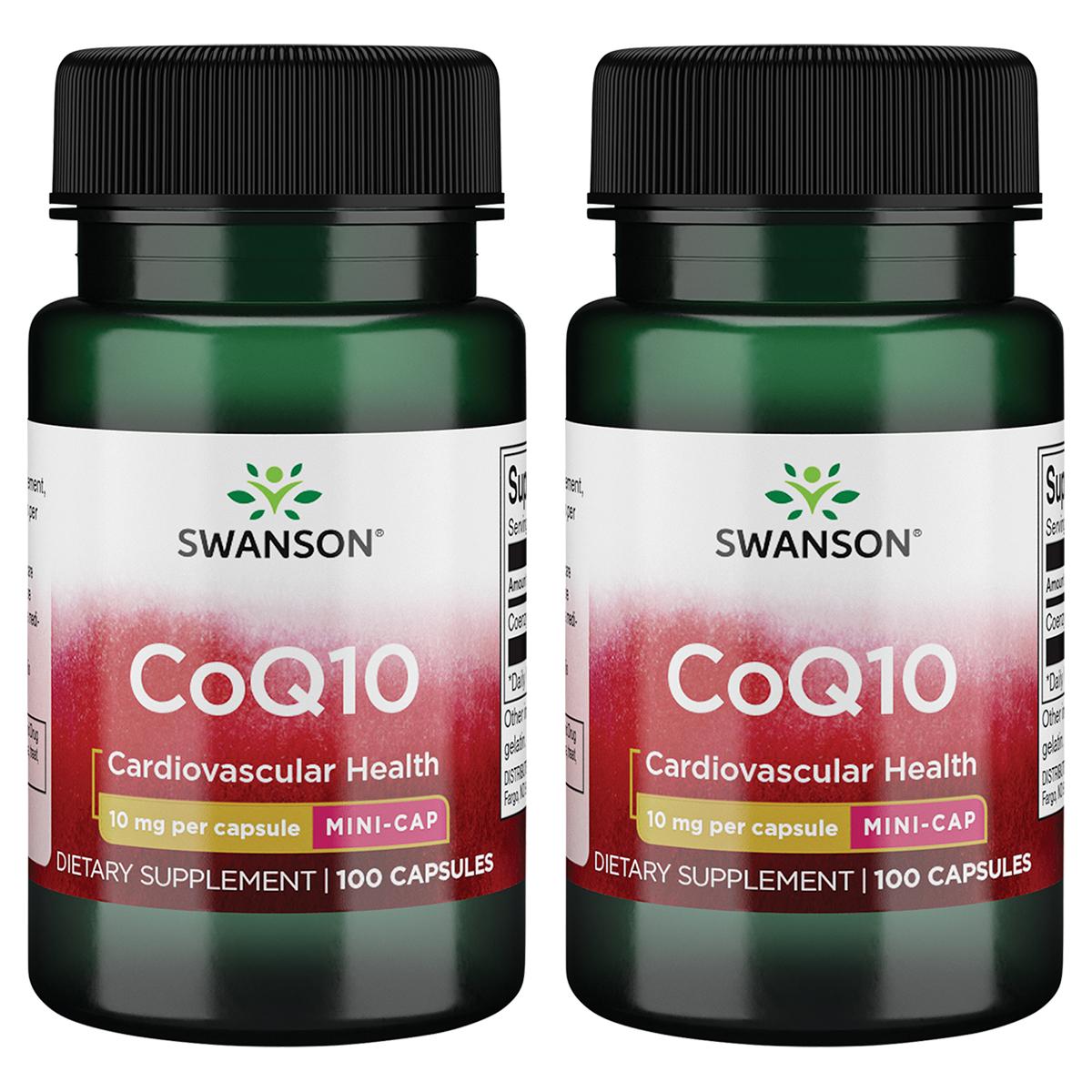 Swanson Premium Coq10 - Mini Cap 2 Pack Supplement Vitamin 10 mg 100 Caps
