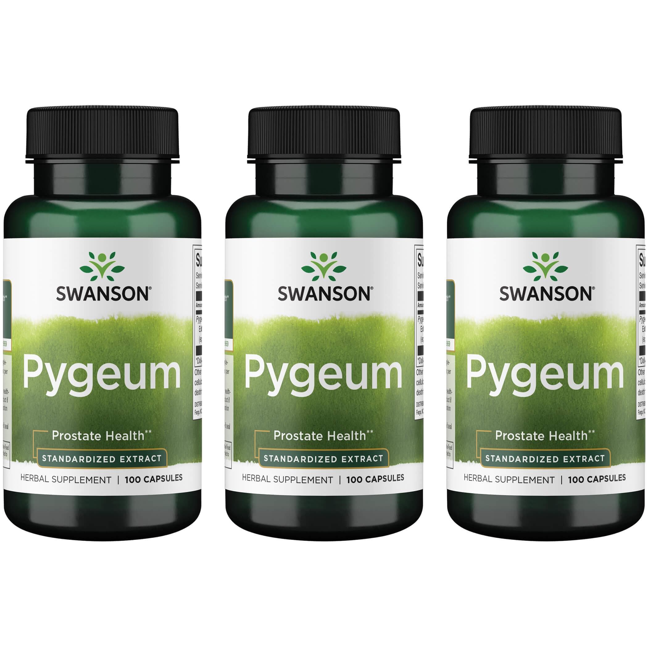 Swanson Premium Pygeum 3 Pack Vitamin 125 mg 100 Caps Prostate Health